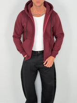 Gefüttertes Sweatshirt mit Round-Reißverschluss