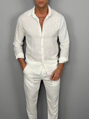 LINEN SHIRT WITH COLLAR