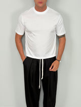 CROP T-SHIRT IN SEA ISLAND COTTON