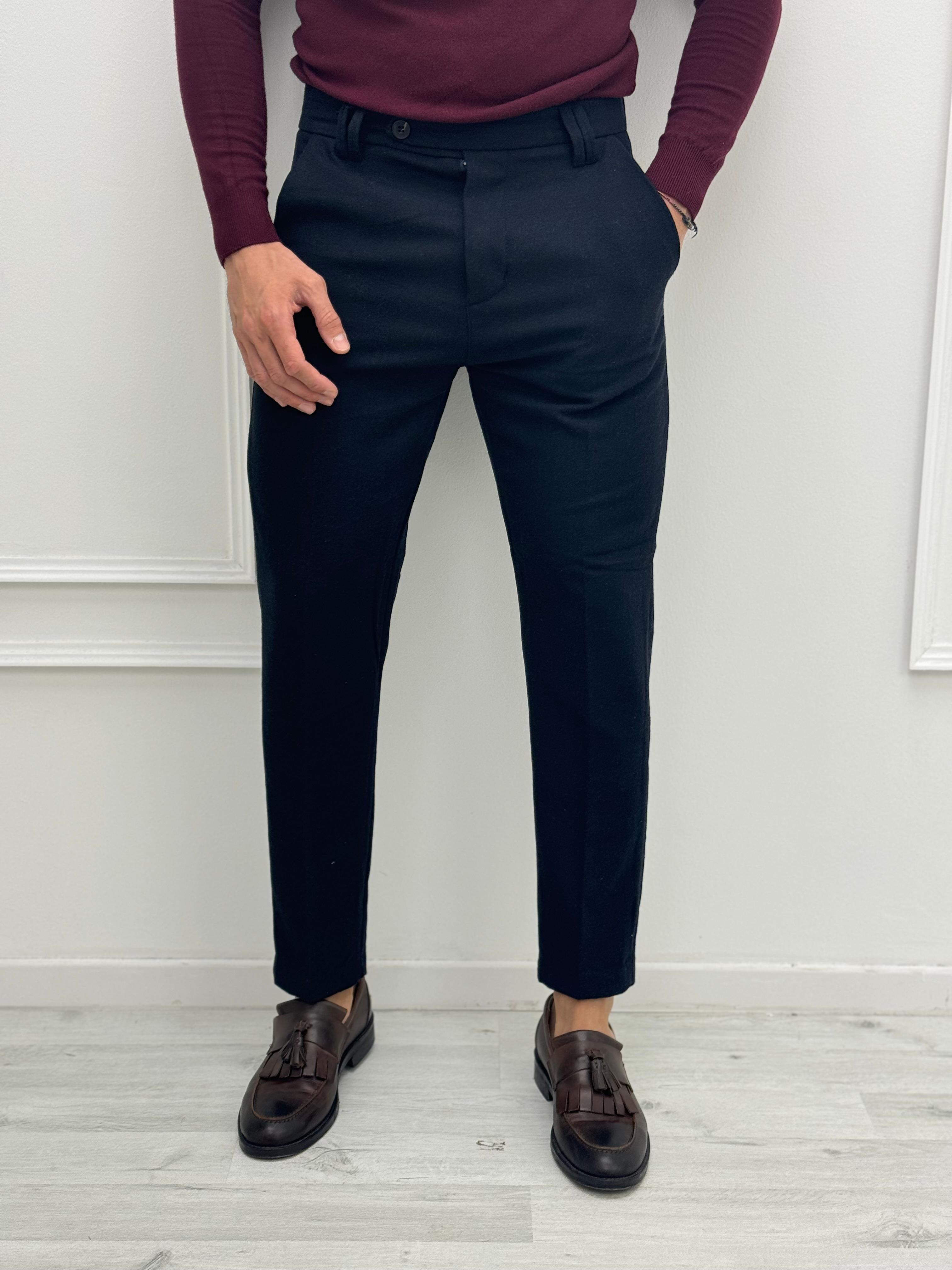 PANTALONE LANA TASCHE DIETRO