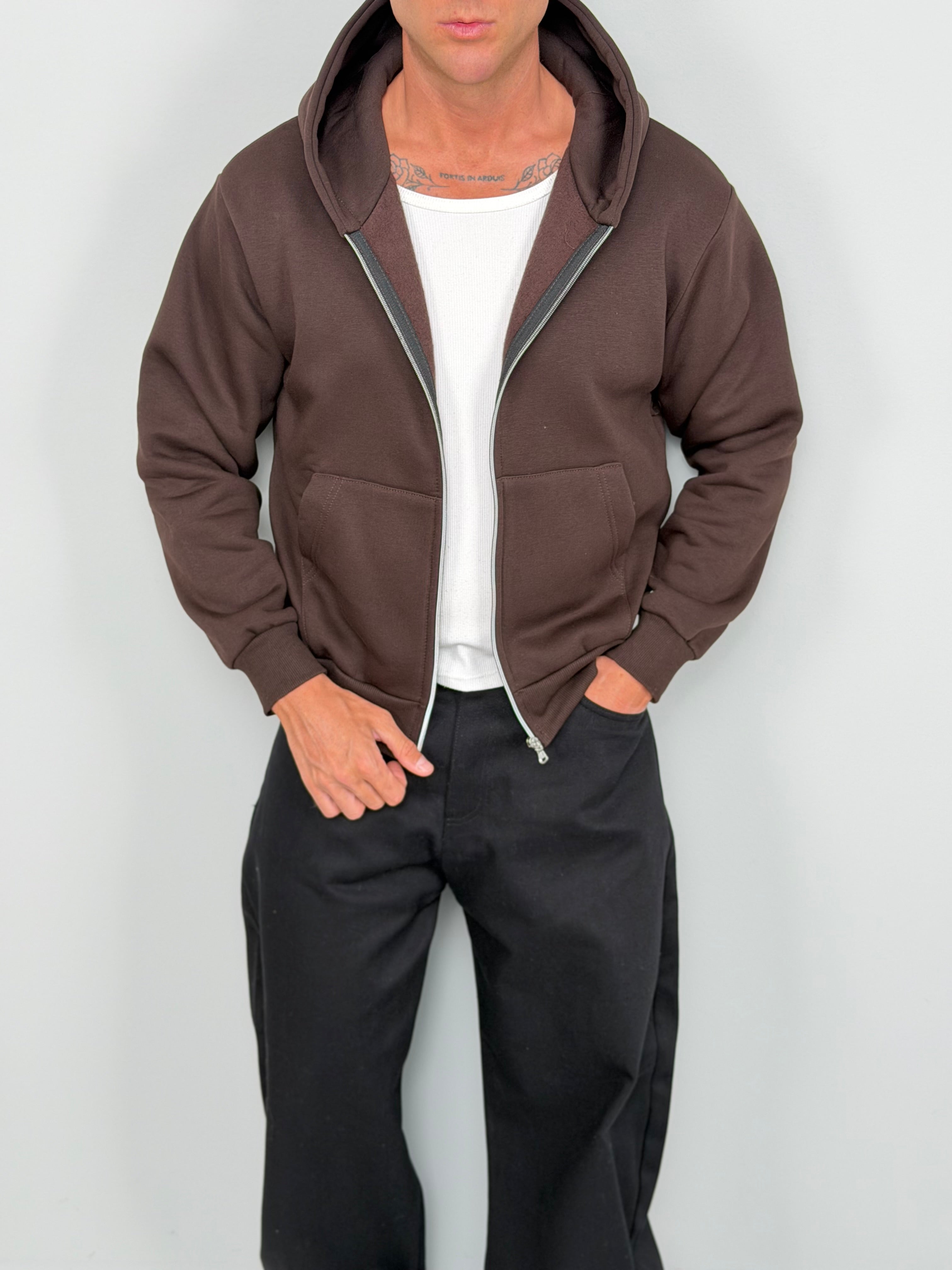 FELPA ZIP BOXY FIT FELPATA