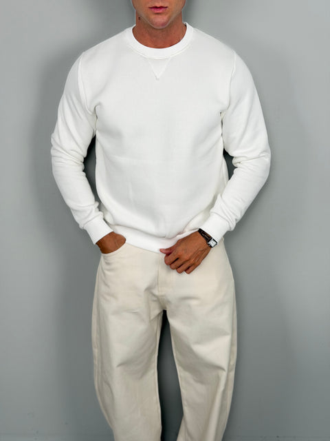 SUDADERA AFELPADA DE CUELLO REDONDO