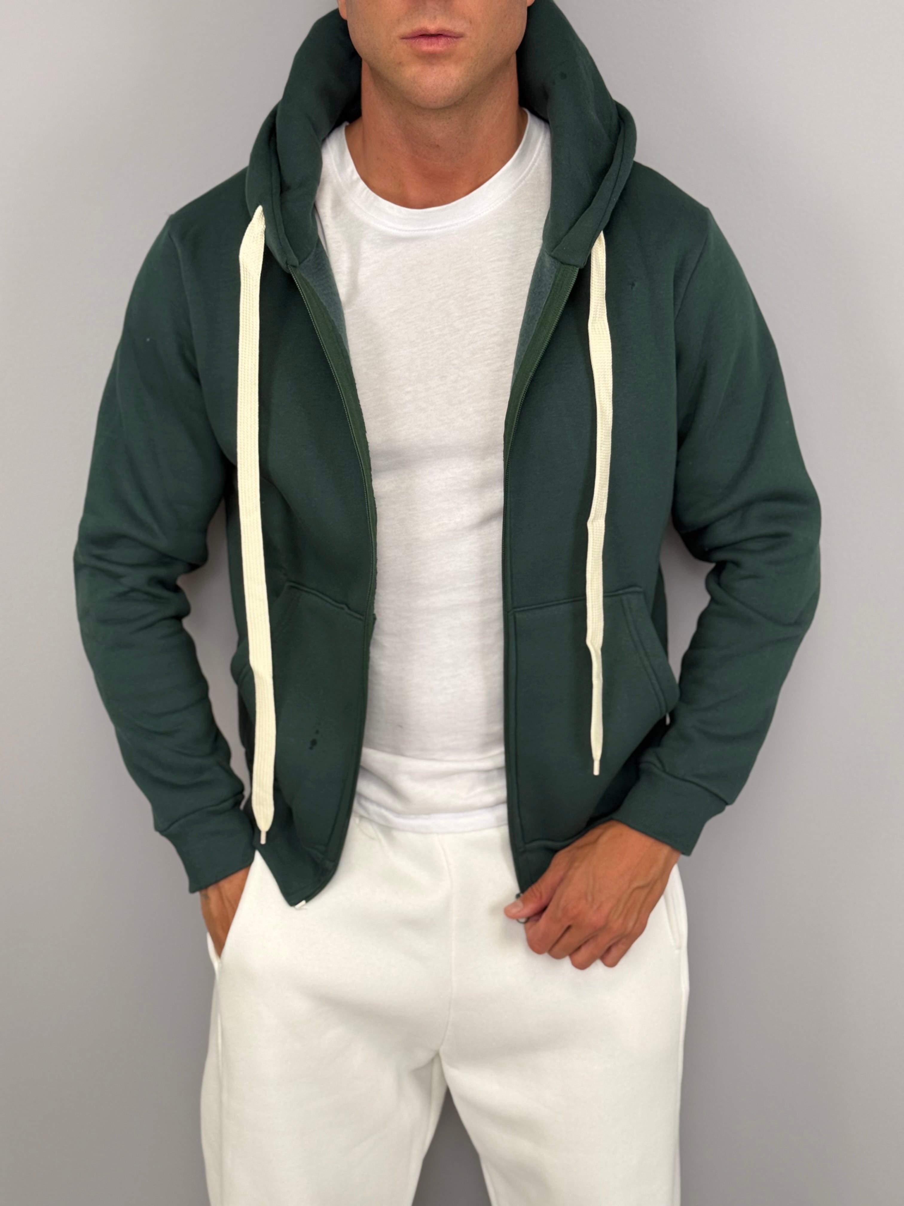 FELPA ZIP WHITELACE FELPATA