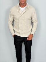 Zweireihige Wollstrickjacke ALVIN