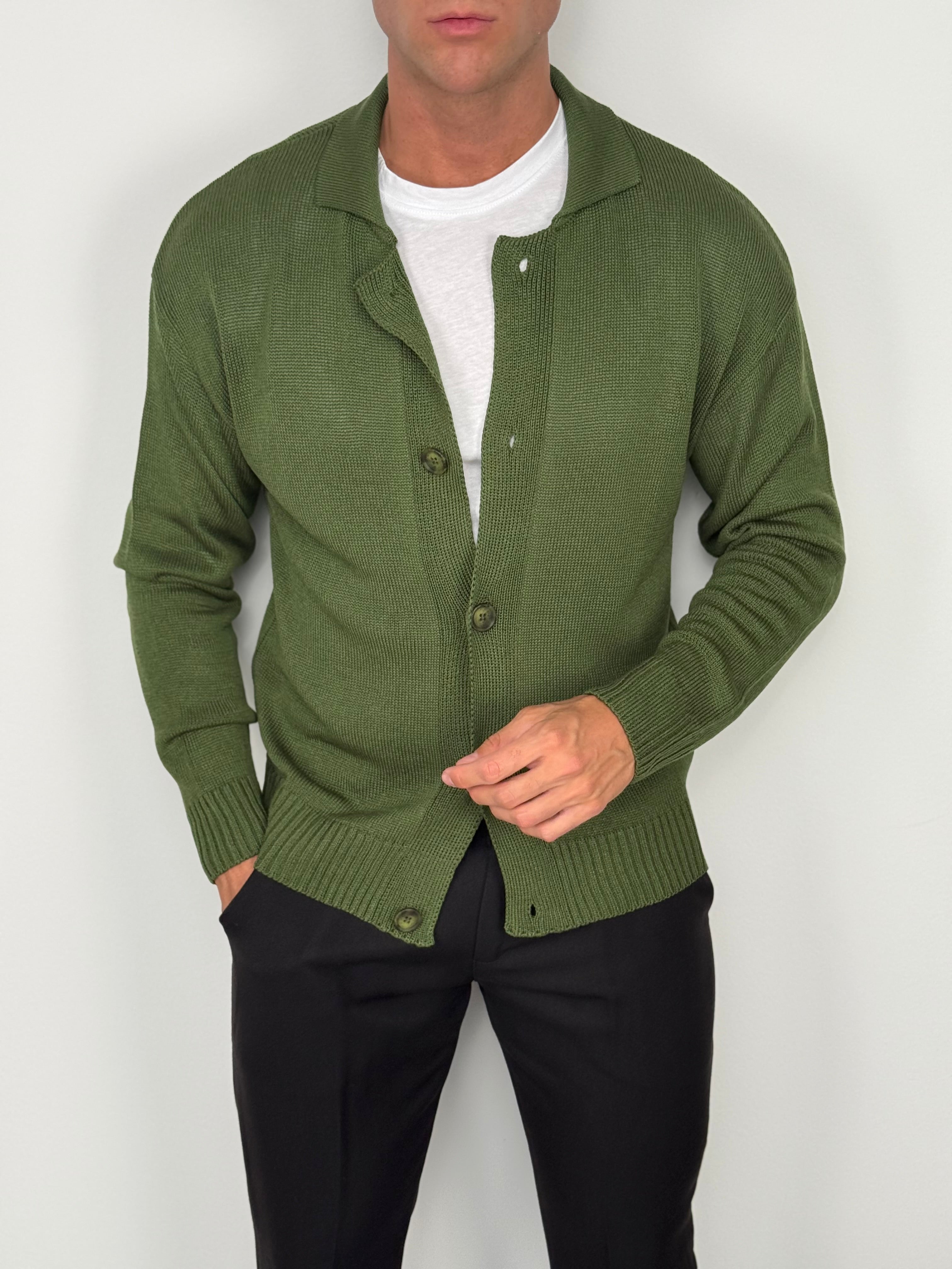 CARDIGAN POLO COTONE