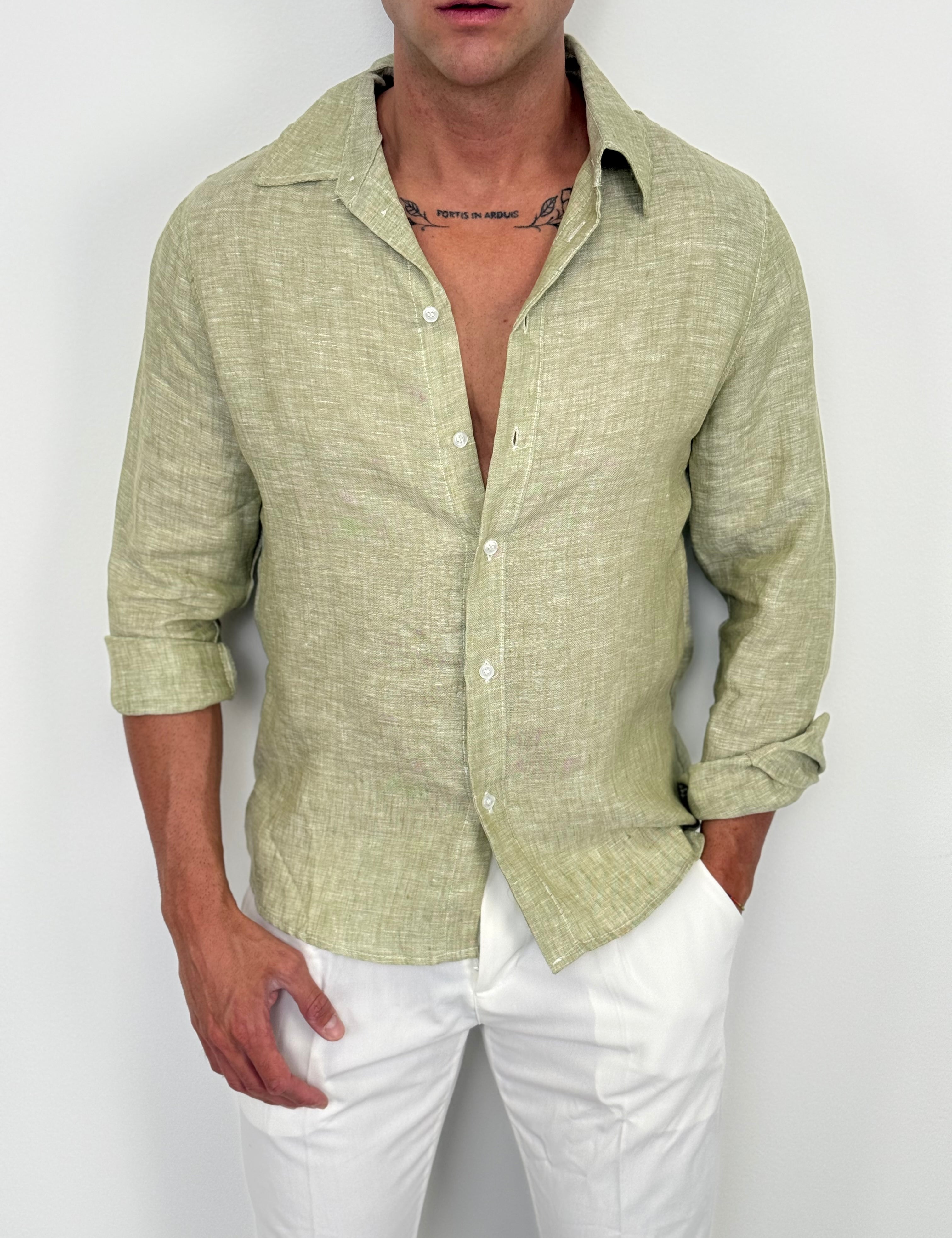 CAMICIA LINO V2 FIAMMATO - Tg. XXL e XXXL