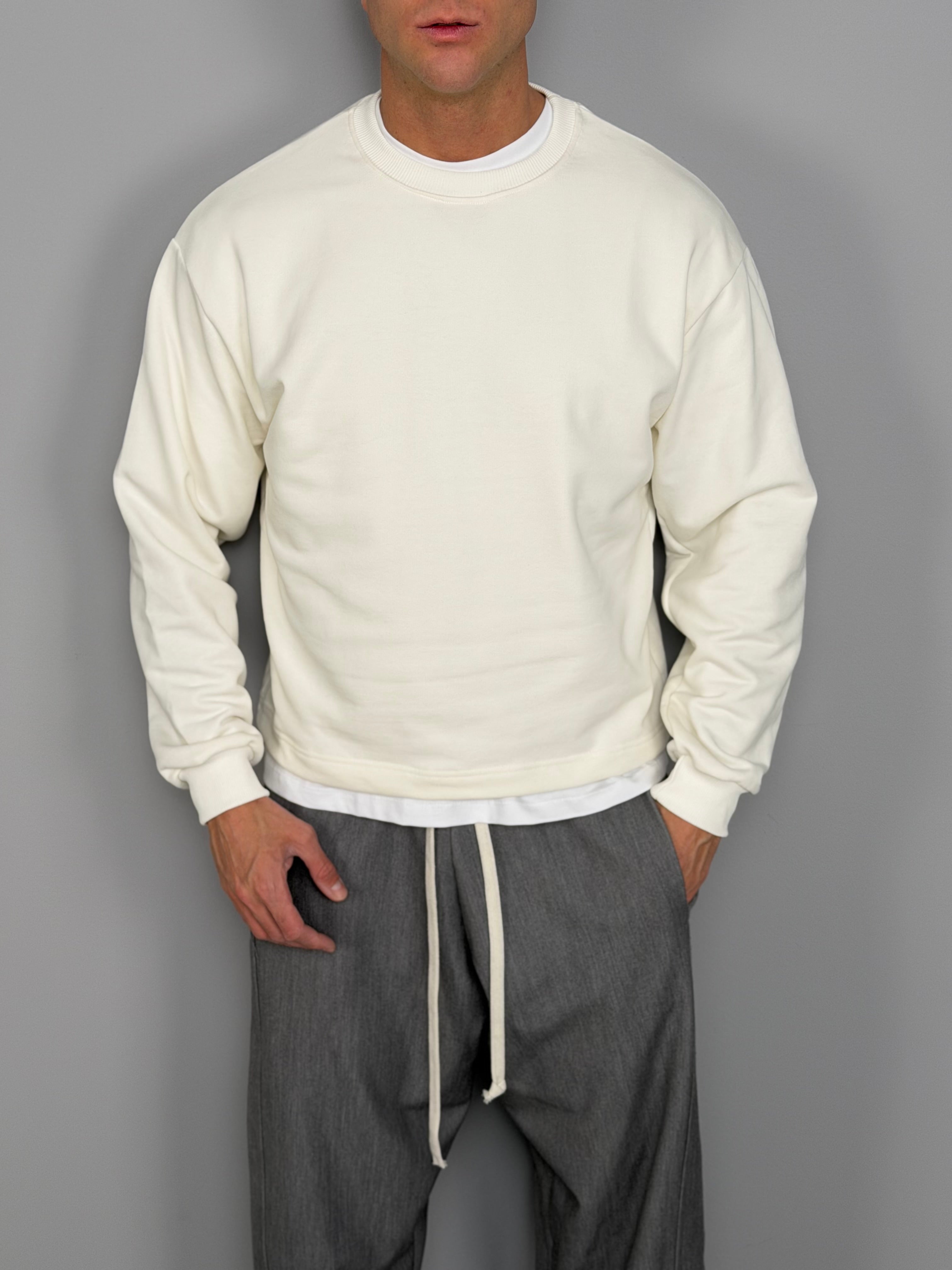 SWEAT-SHIRT COURT À GAZED 