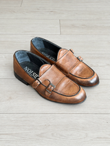 MOCASSIN CUIR MARRON FONCÉ - Taille 40