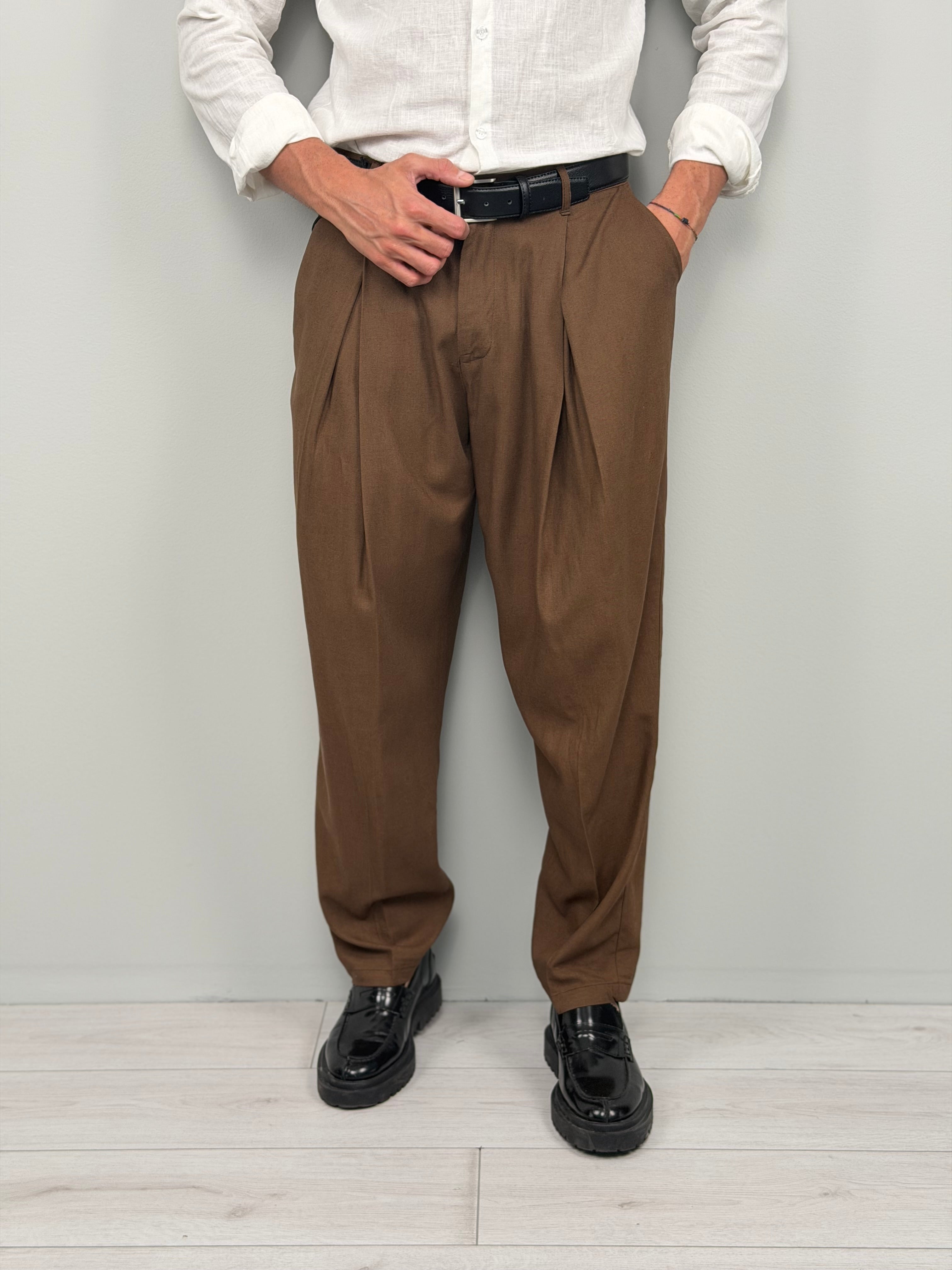 PANTALONE LINO GEEKOM AMPIO