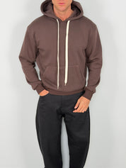 Sudadera básica con capucha de felpa