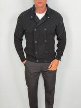 Zweireihige Wollstrickjacke ALVIN