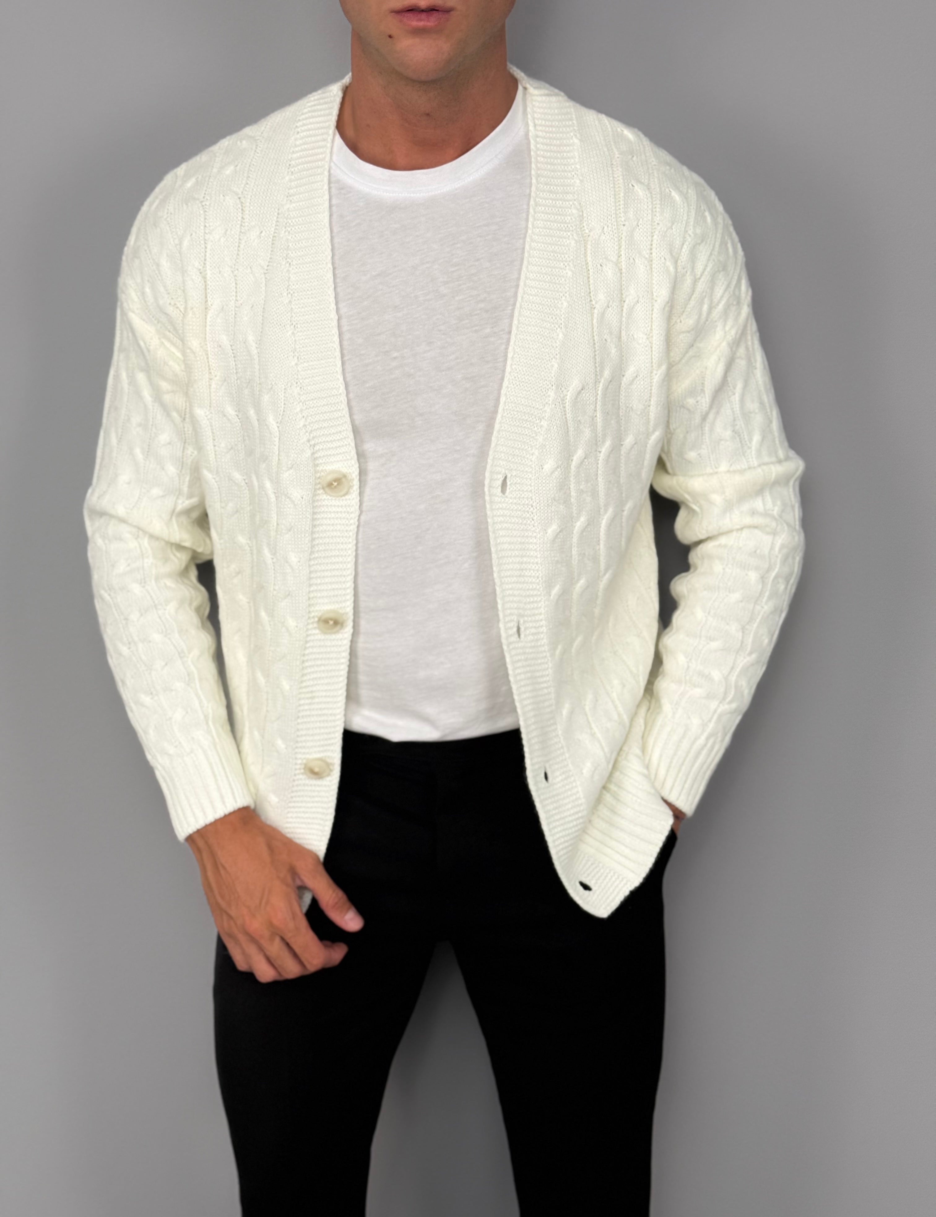 CARDIGAN TRECCIA IN FILO