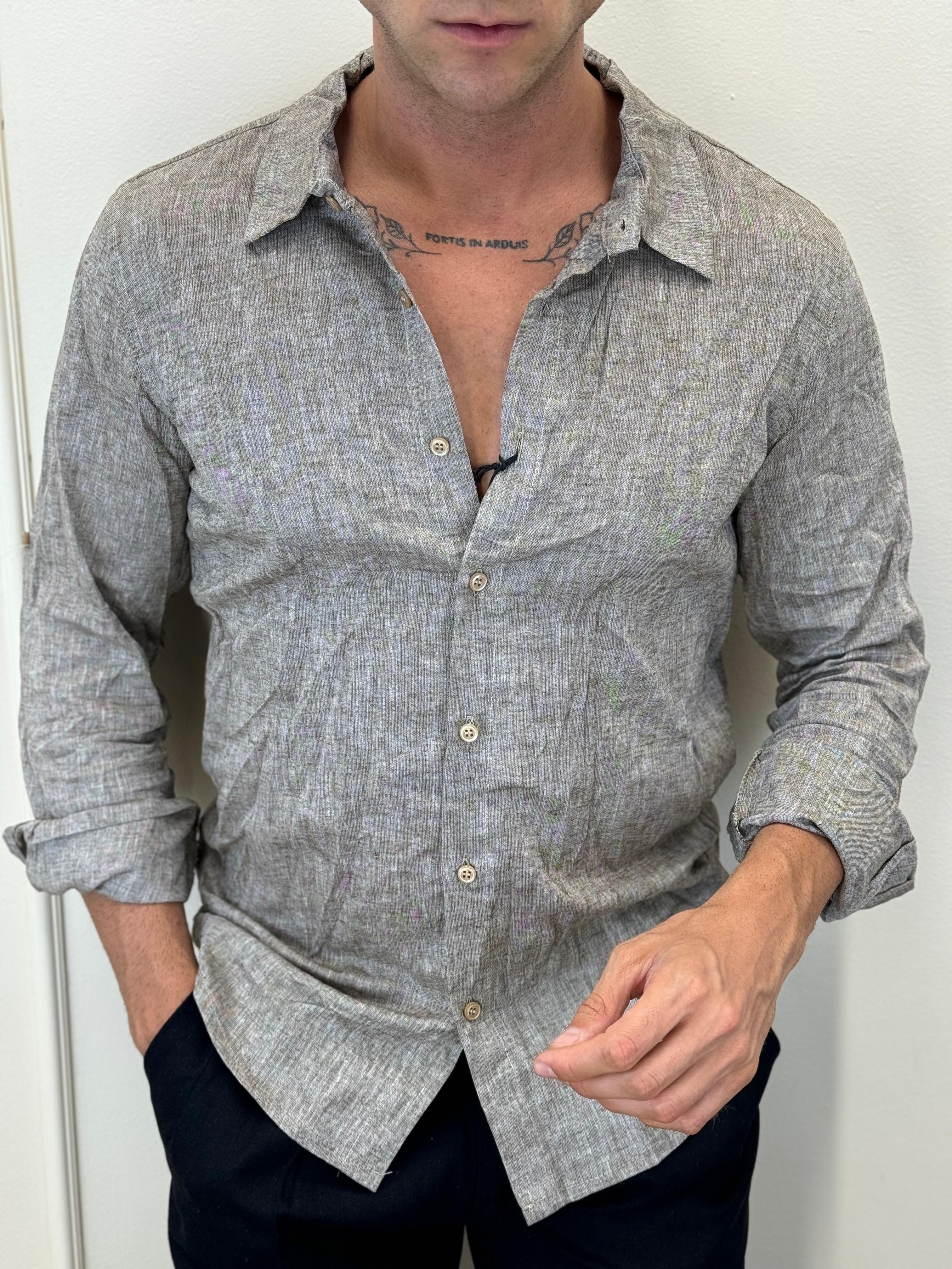 CAMICIA LINO V3 FIAMMATO