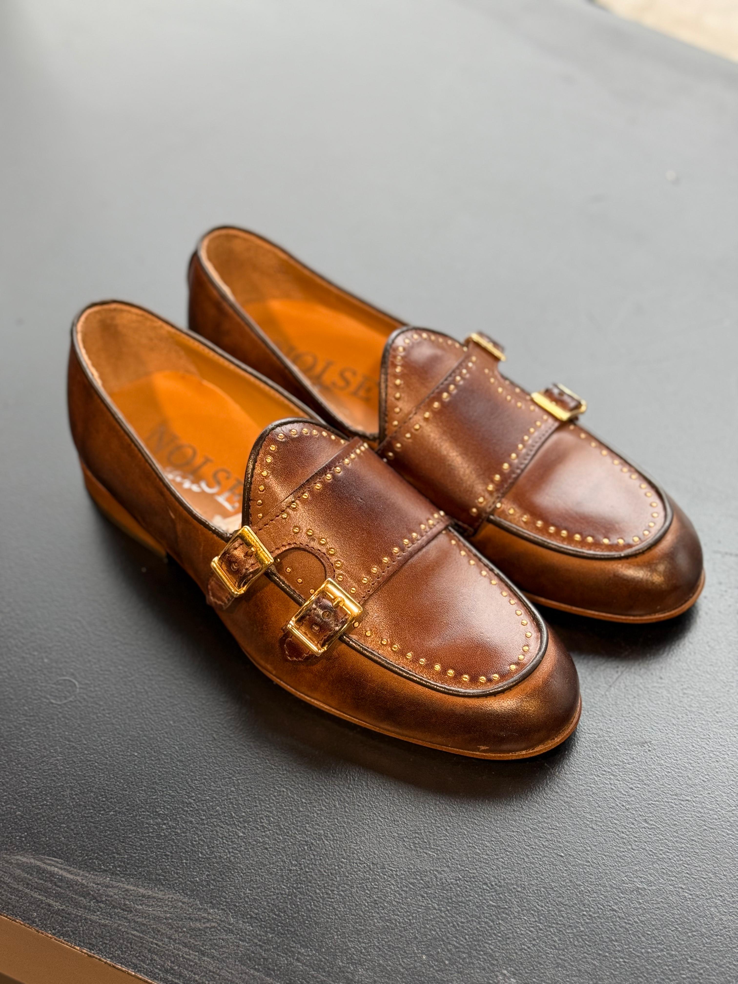 MOCASSINO PELLE BORCHIATO