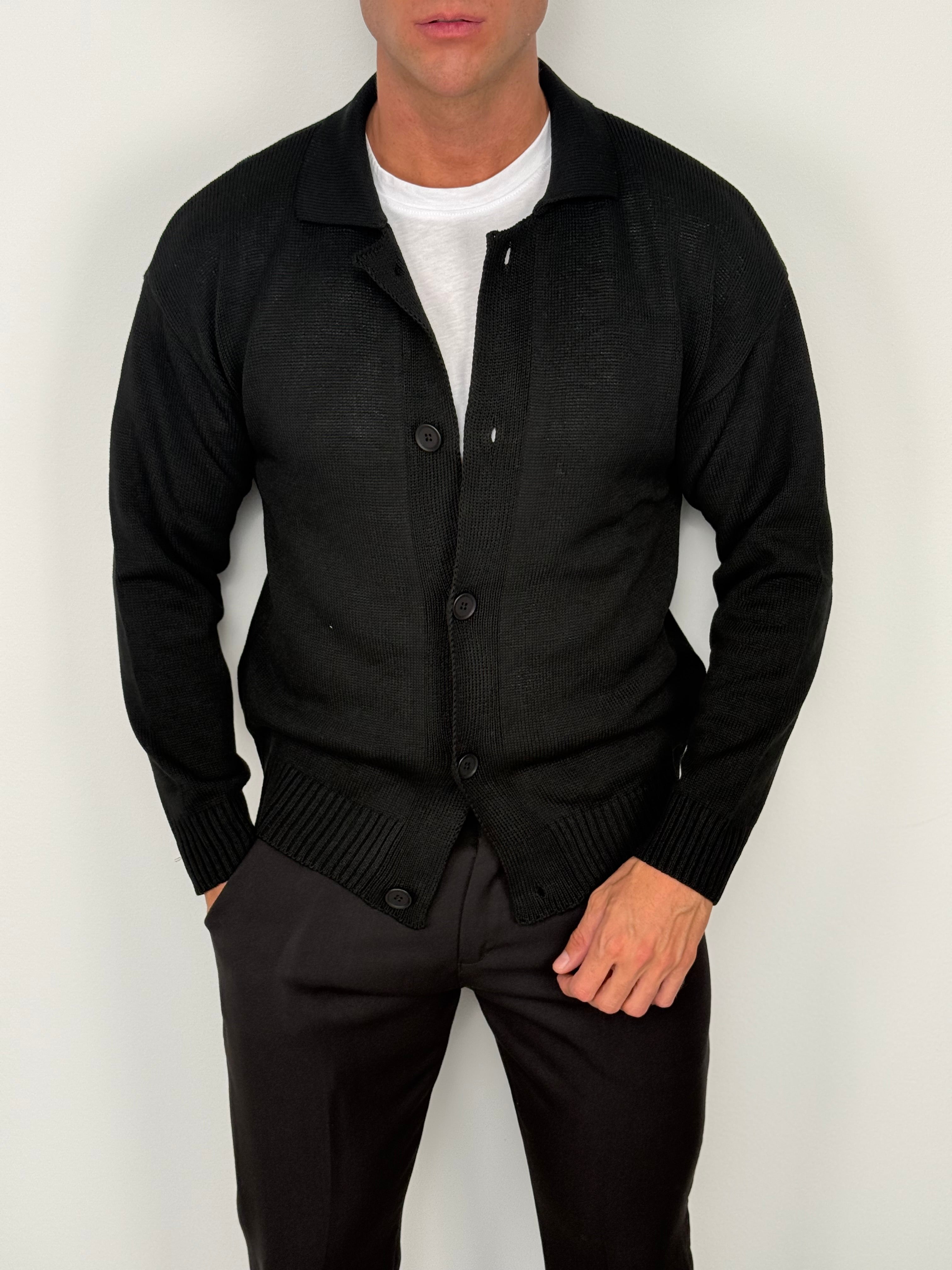 CARDIGAN POLO COTONE