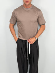 T-SHIRT CROP FILO DI SCOZIA
