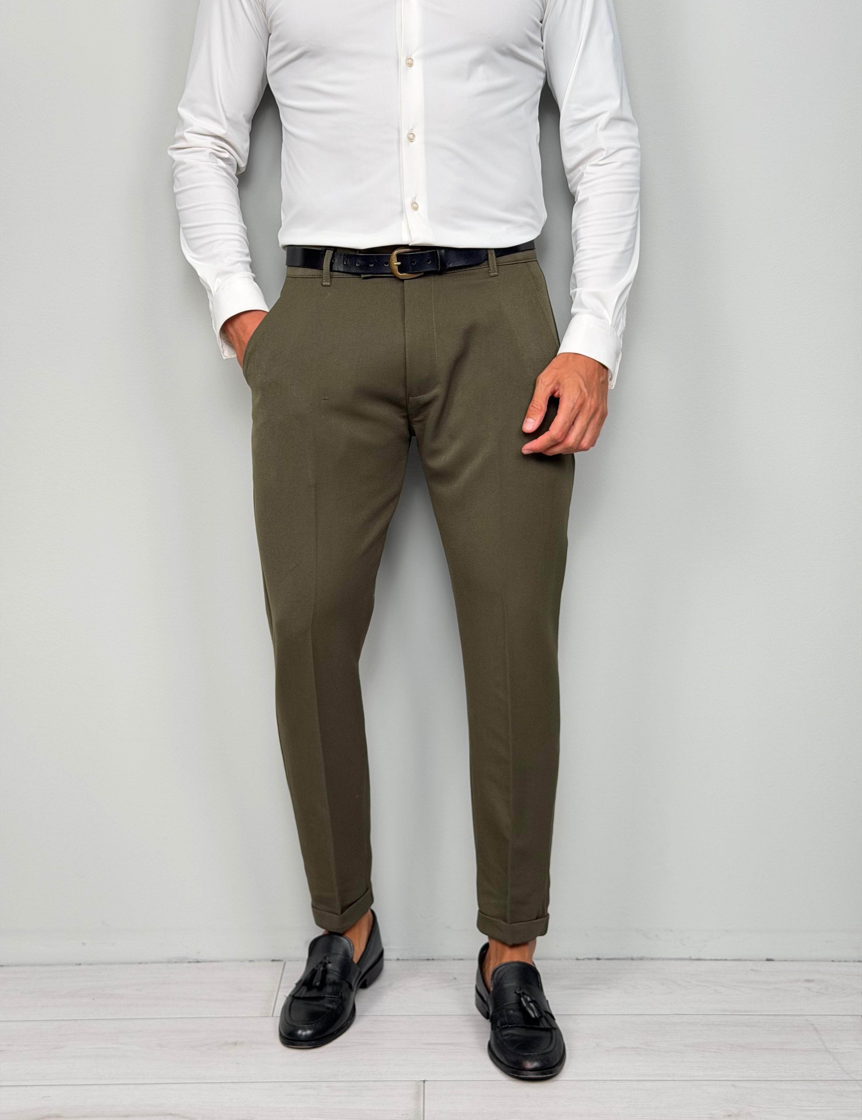 Pantalón modelo capri con vuelta invernal