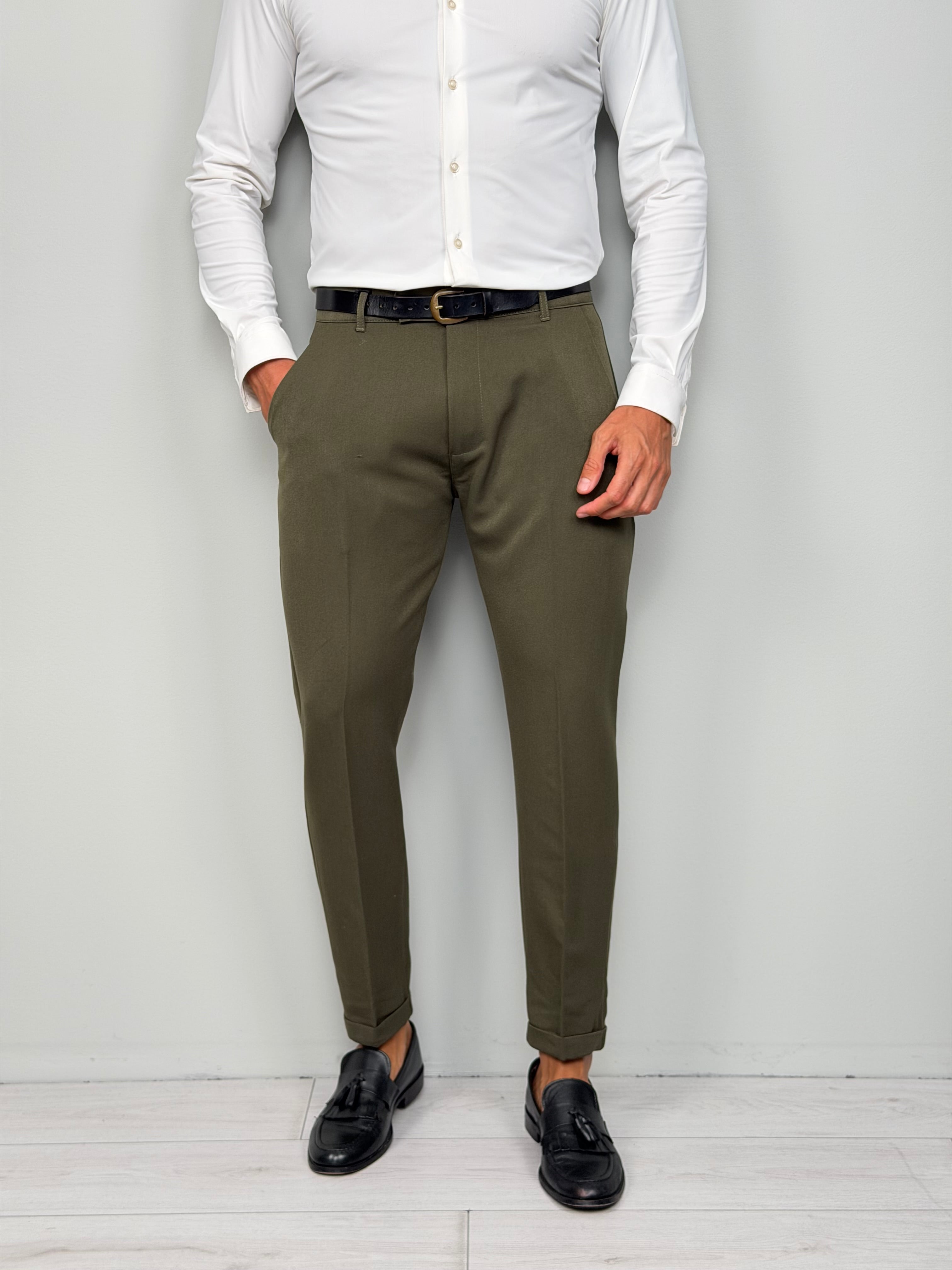 Pantalón modelo capri con vuelta invernal