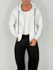 ZIP ROUNDLACE SWEATSHIRT