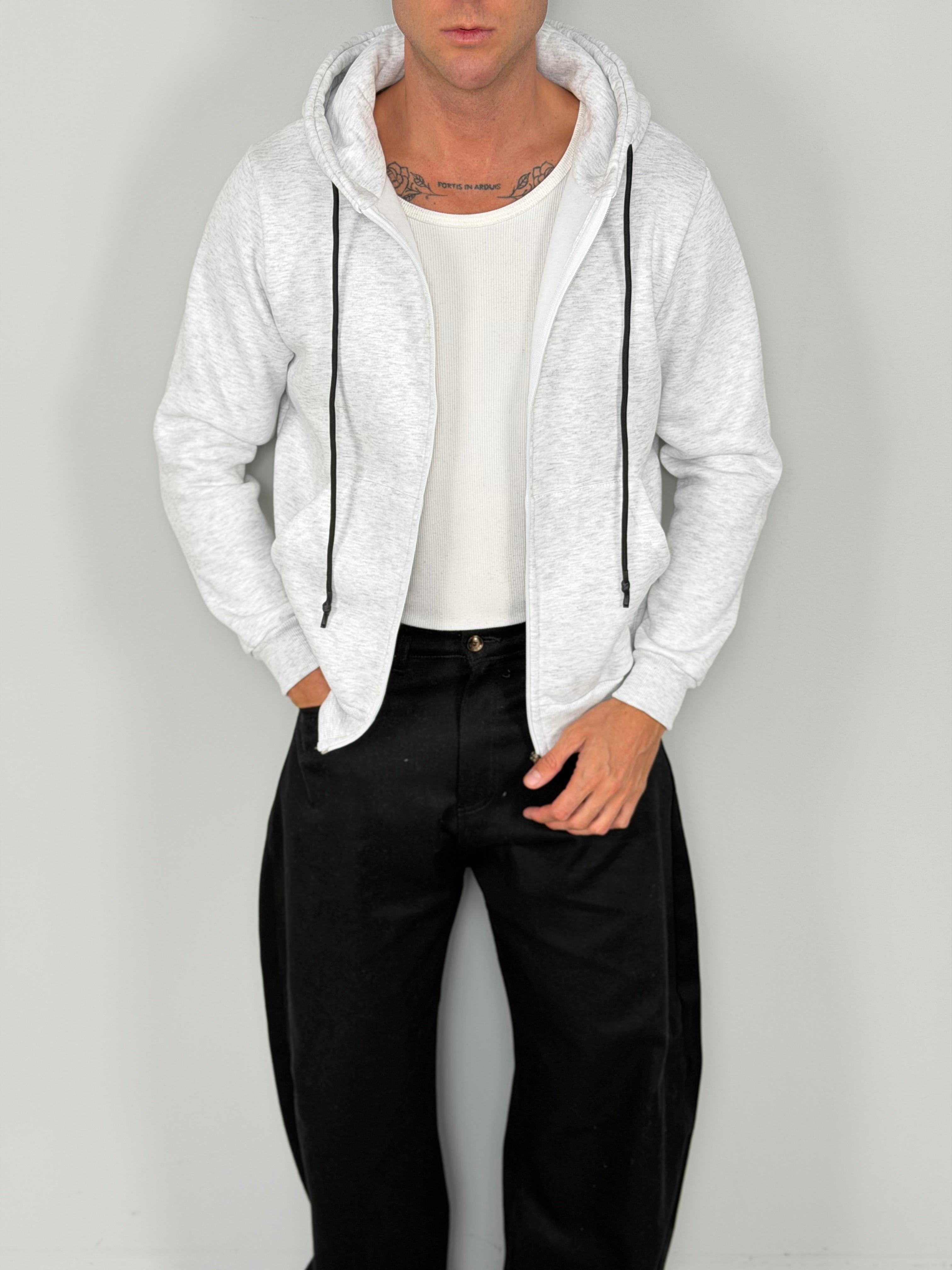ZIP ROUNDLACE SWEATSHIRT