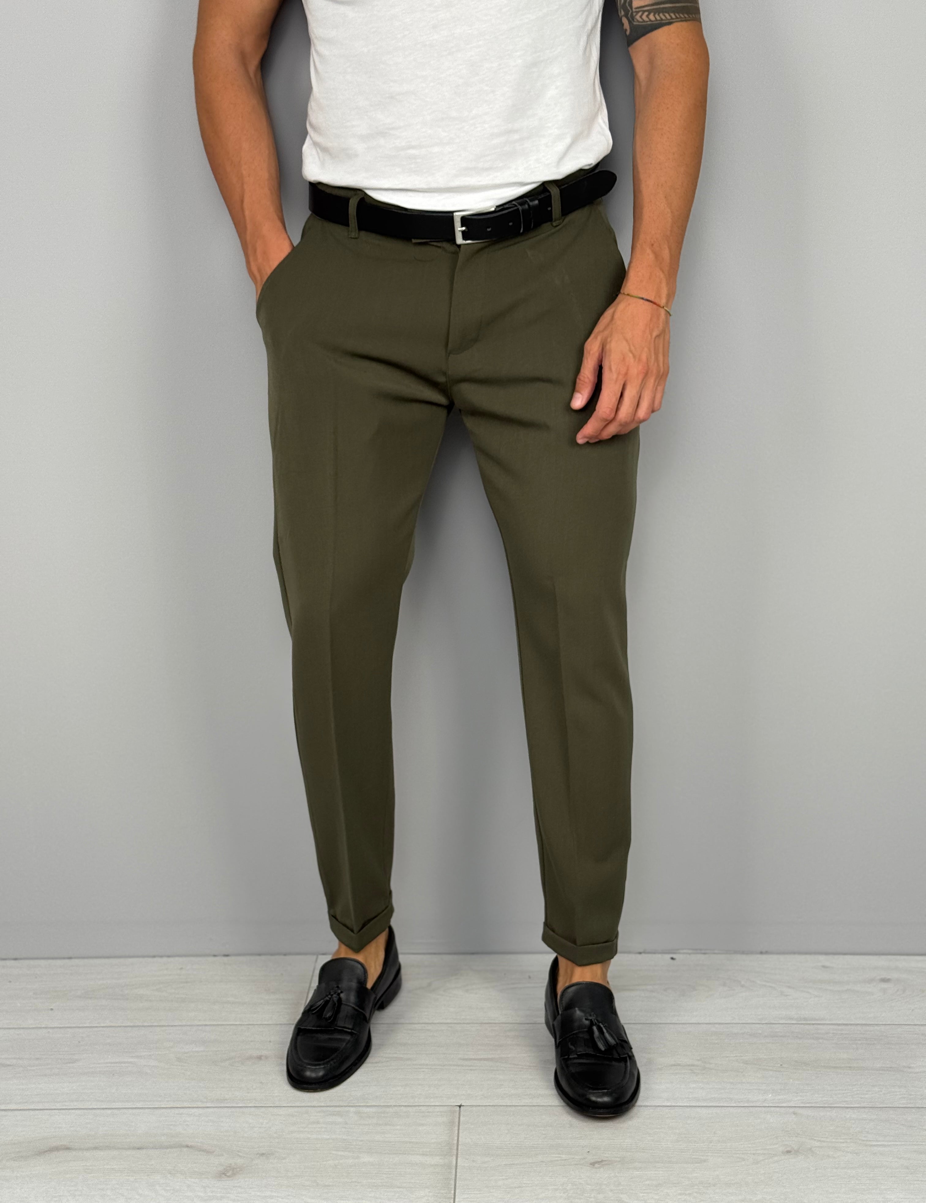 PANTALONE MOD CAPRI RISVOLTINO