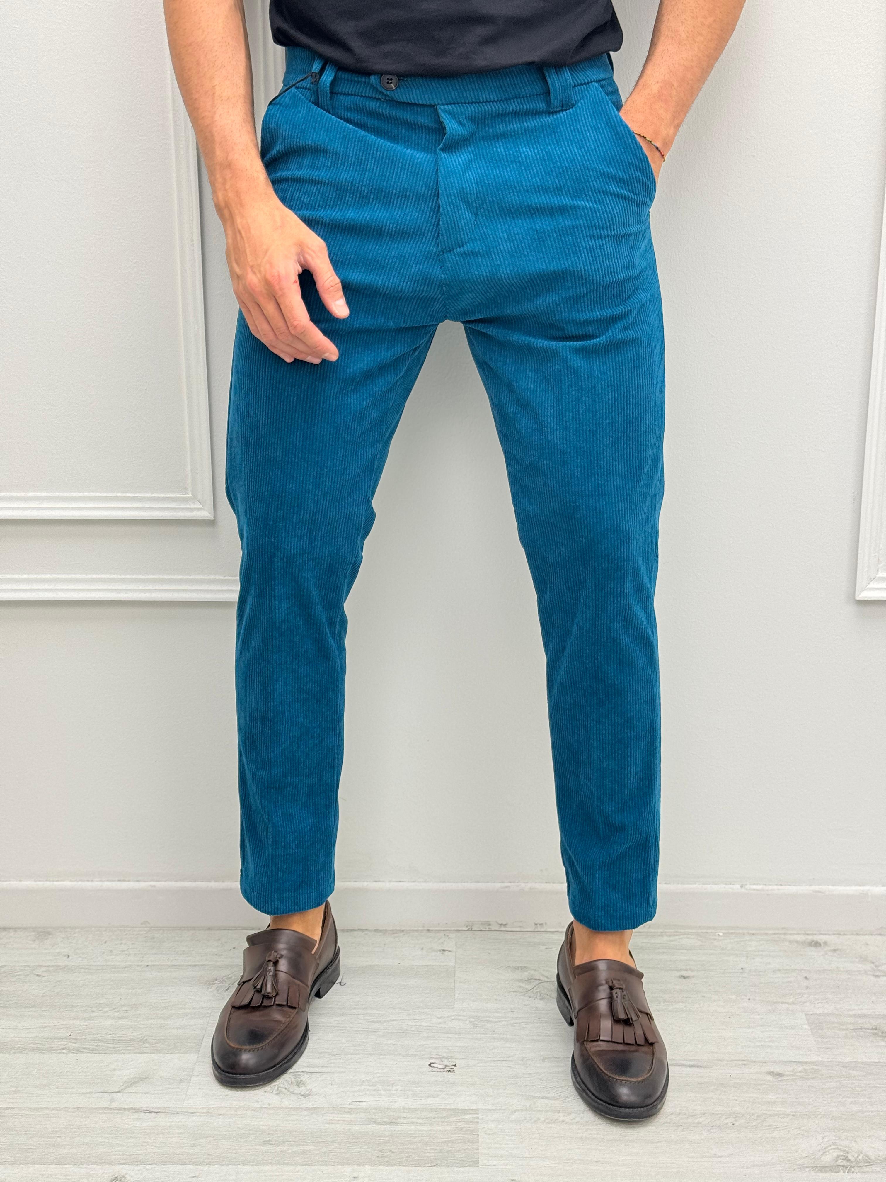 PANTALONE VELLUTO TASCHE DIETRO