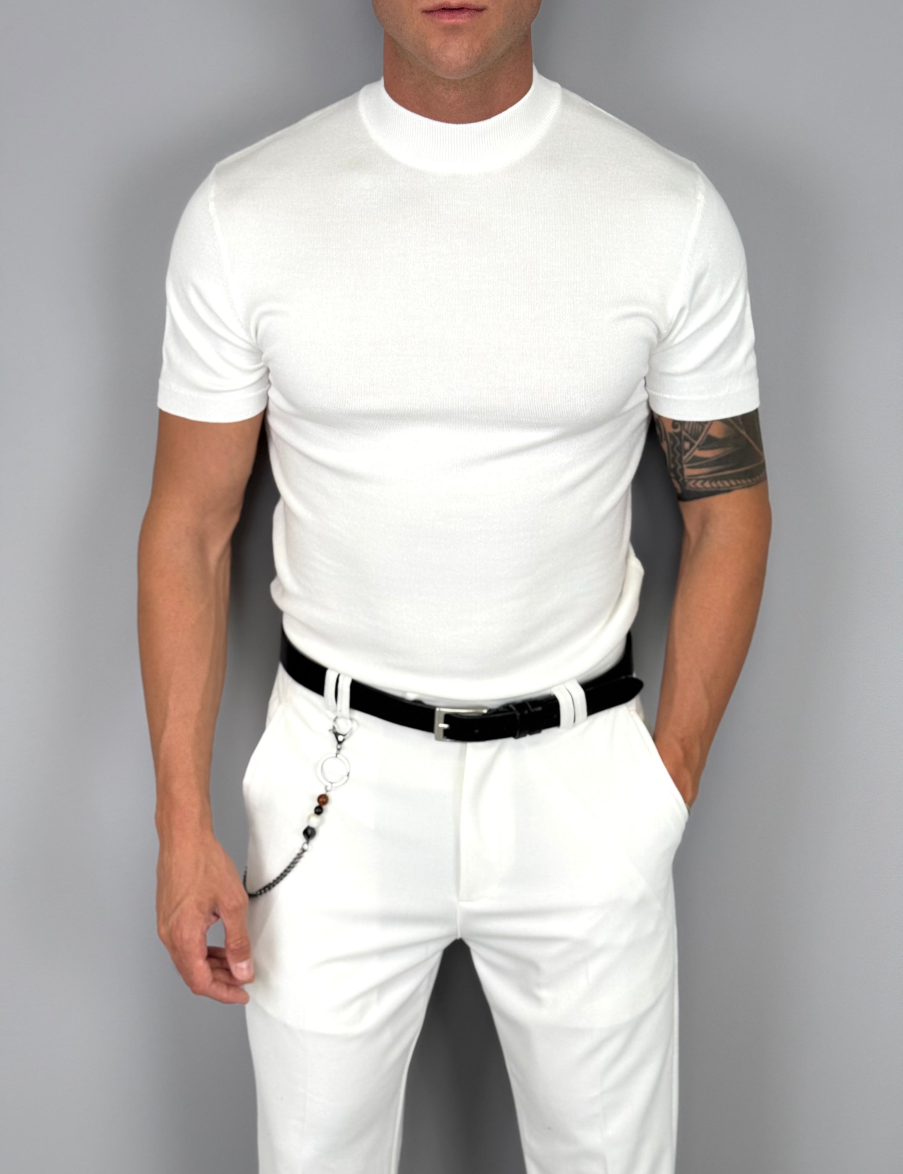 T-SHIRT MEZZO COLLO MAGLINA