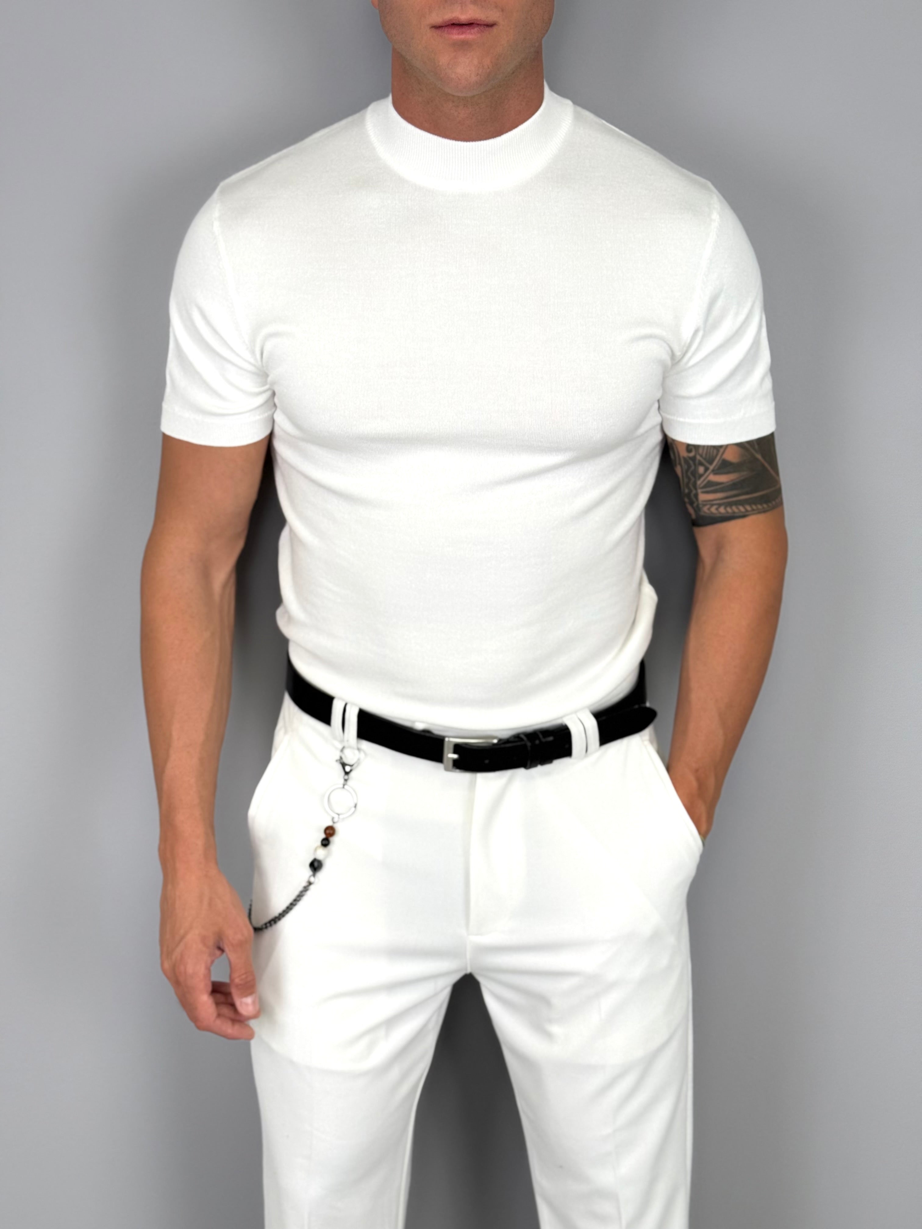 T-SHIRT MEZZO COLLO MAGLINA