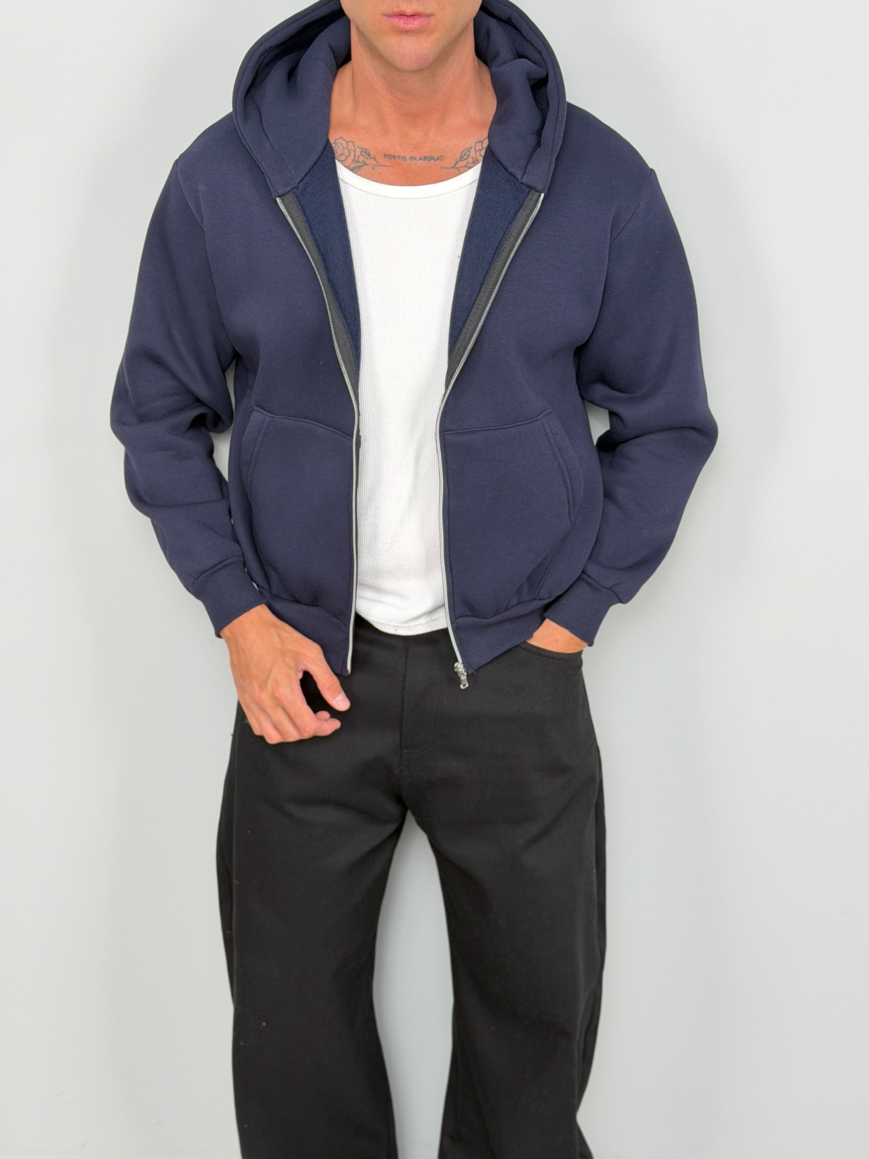 FELPA ZIP BOXY FIT FELPATA