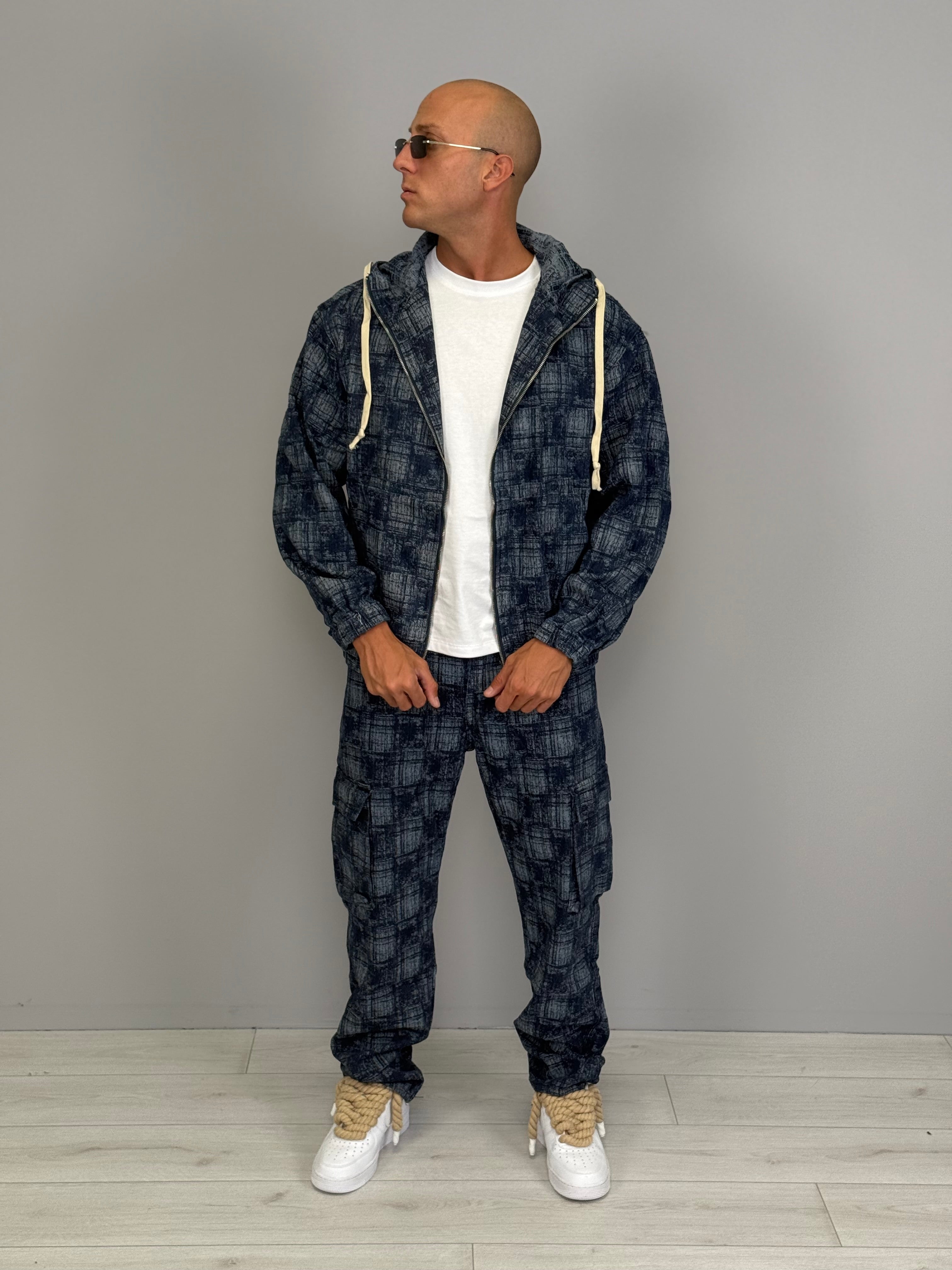 COORDINATO JEANS SQUARES AMPIO