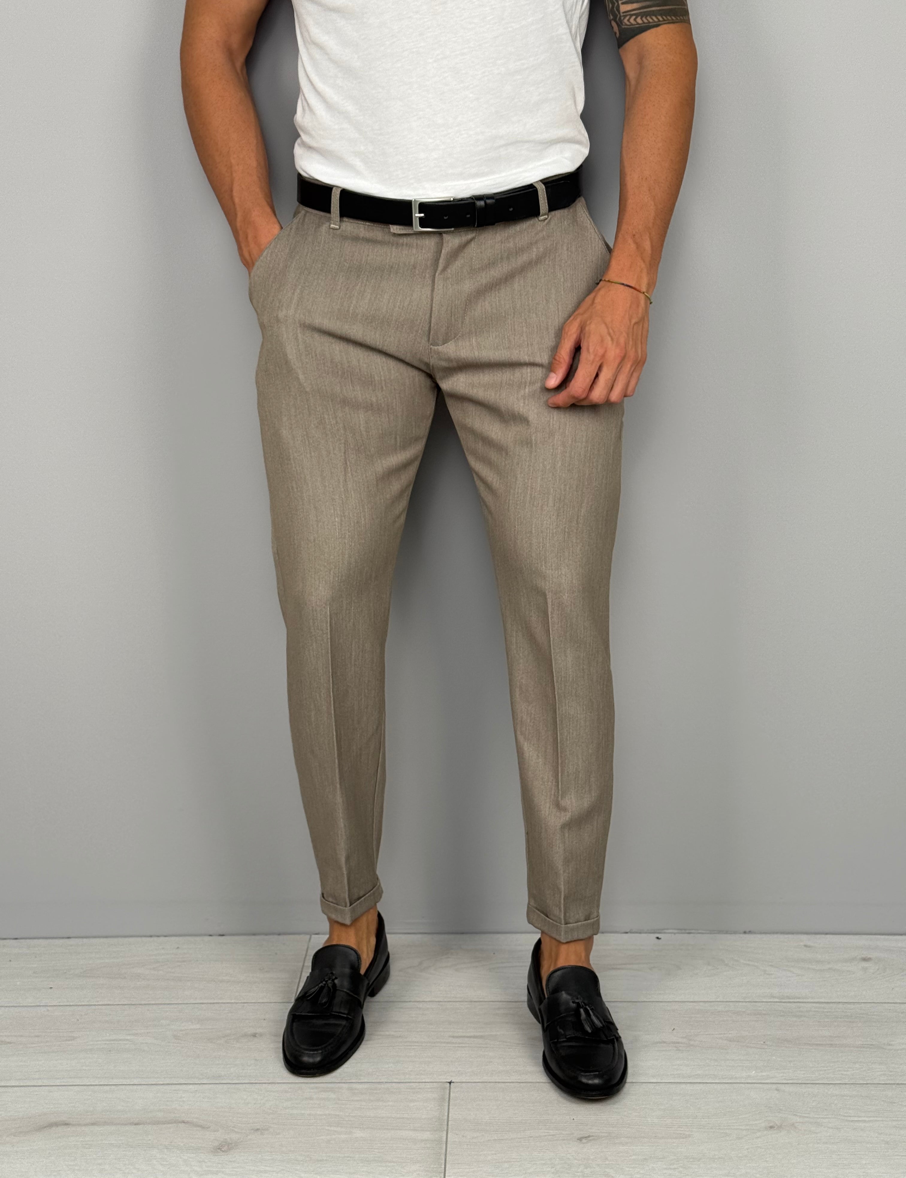 PANTALONE MOD CAPRI RISVOLTINO