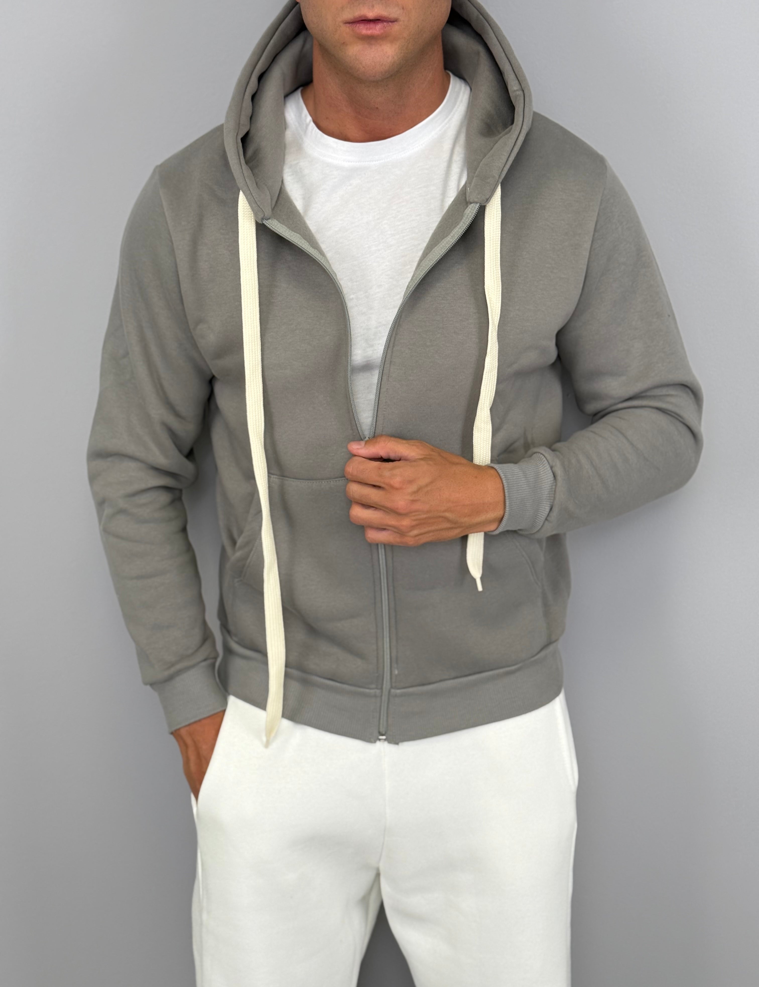 FELPA ZIP WHITELACE FELPATA