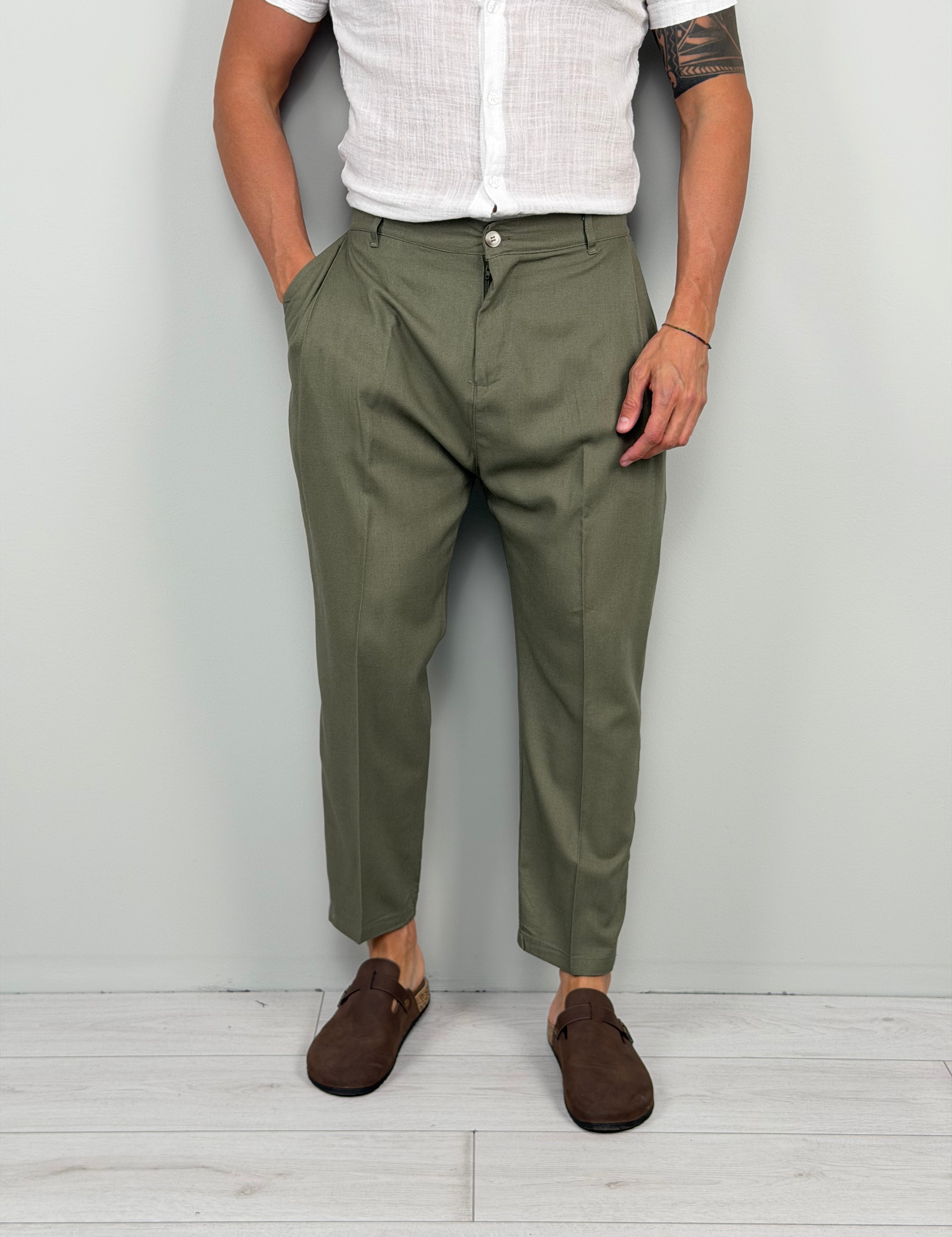 Pantalón de lino Follow - Bolsillo trasero
