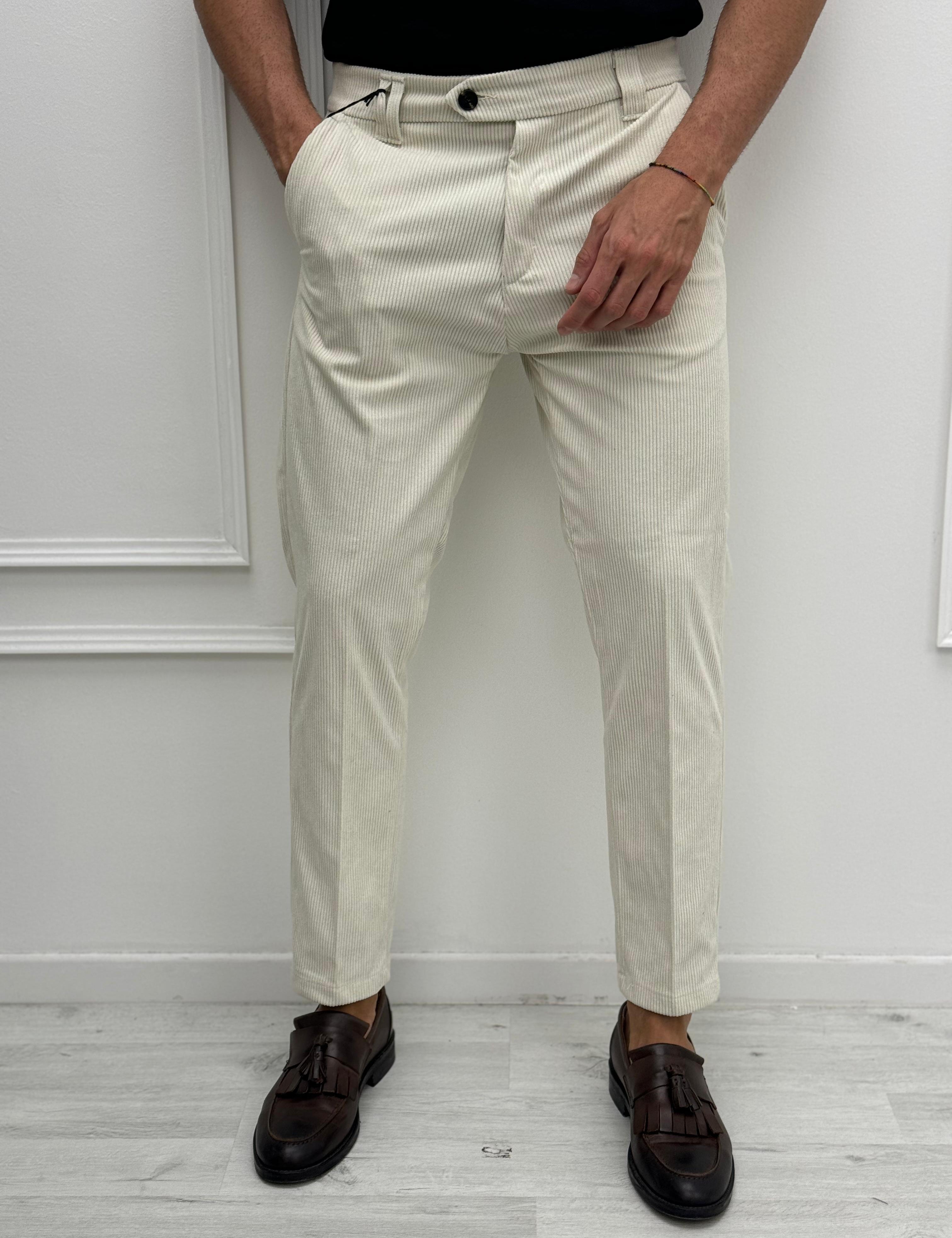 PANTALONE VELLUTO TASCHE DIETRO