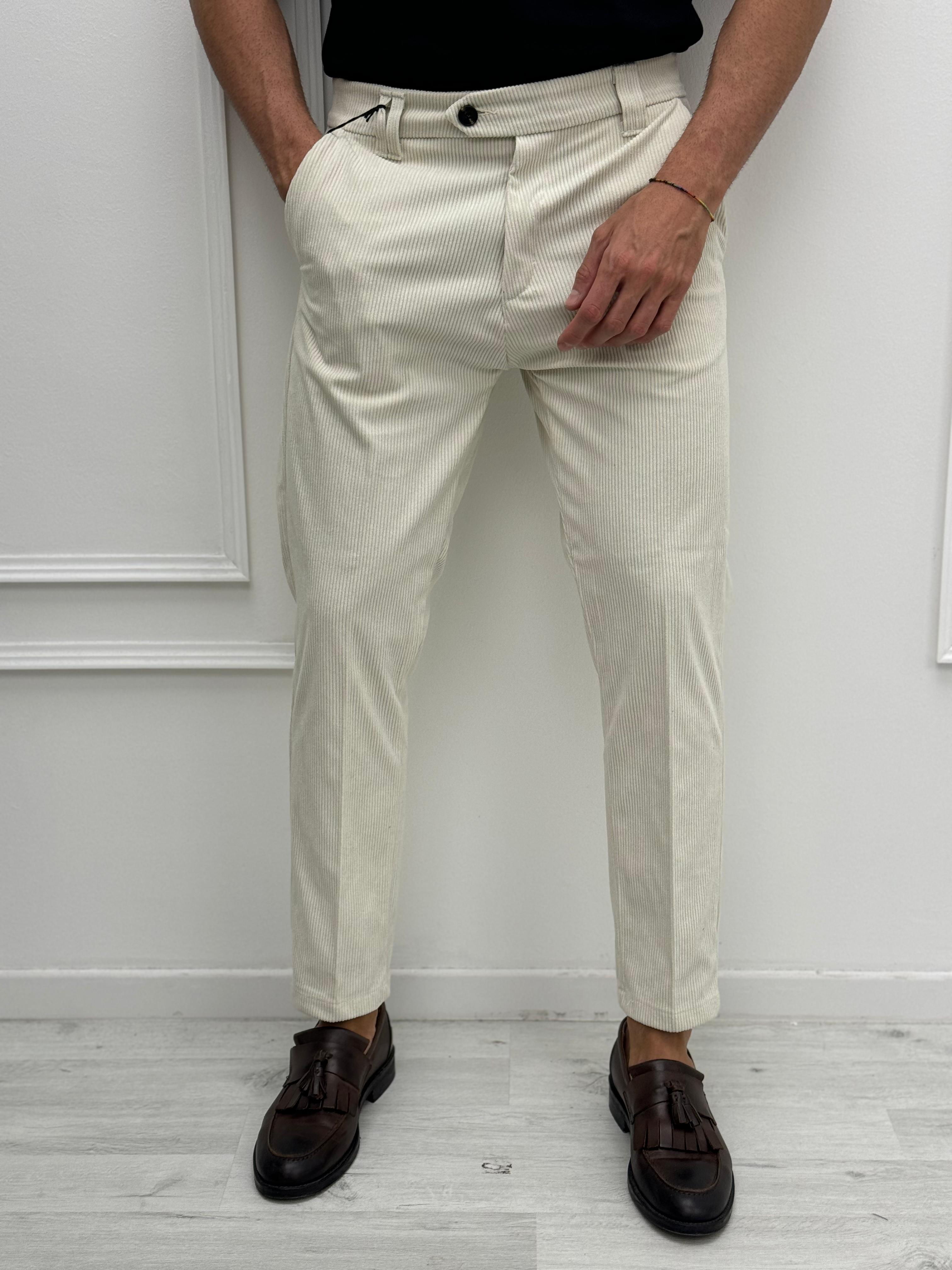 PANTALONE VELLUTO TASCHE DIETRO