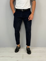 MOD CAPRI VELVET TURN-UP TROUSERS