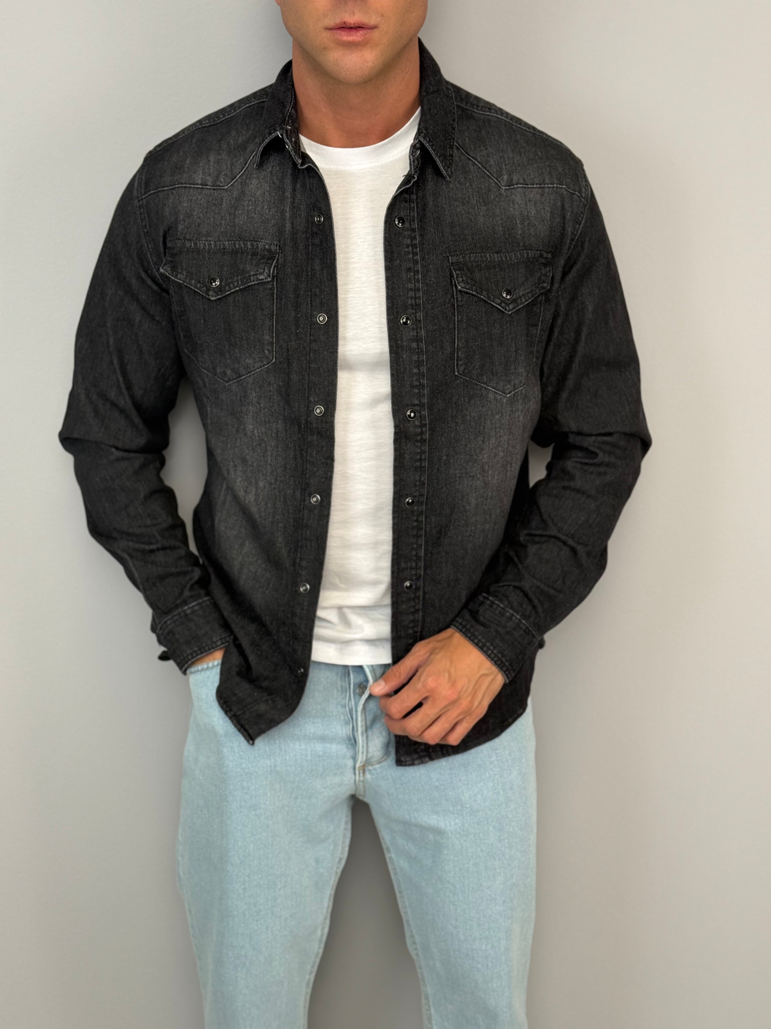 CAMICIA JEANS COAL