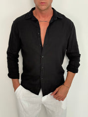 CAMICIA LINO COLLETTO