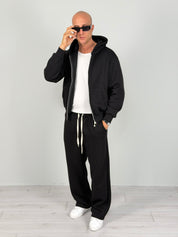 TUTA ZIP BOXY FIT FELPATA