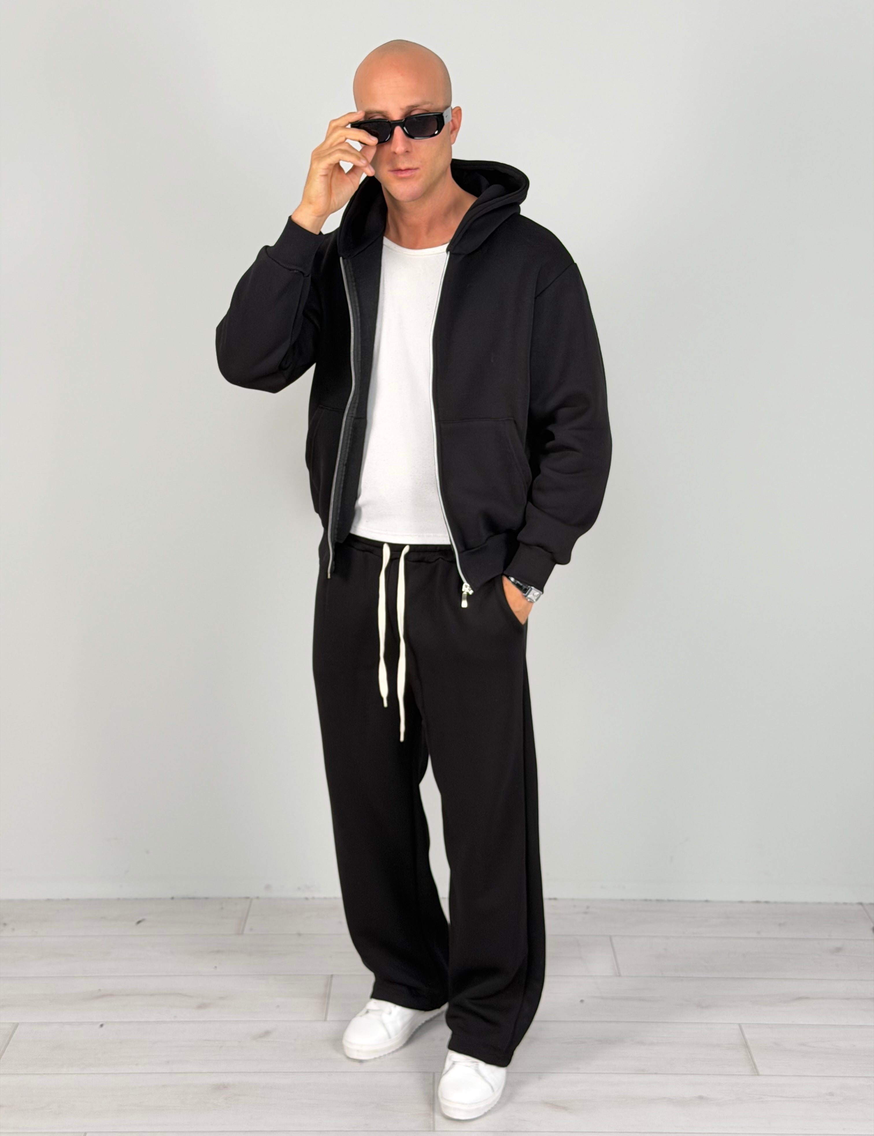 TUTA ZIP BOXY FIT FELPATA