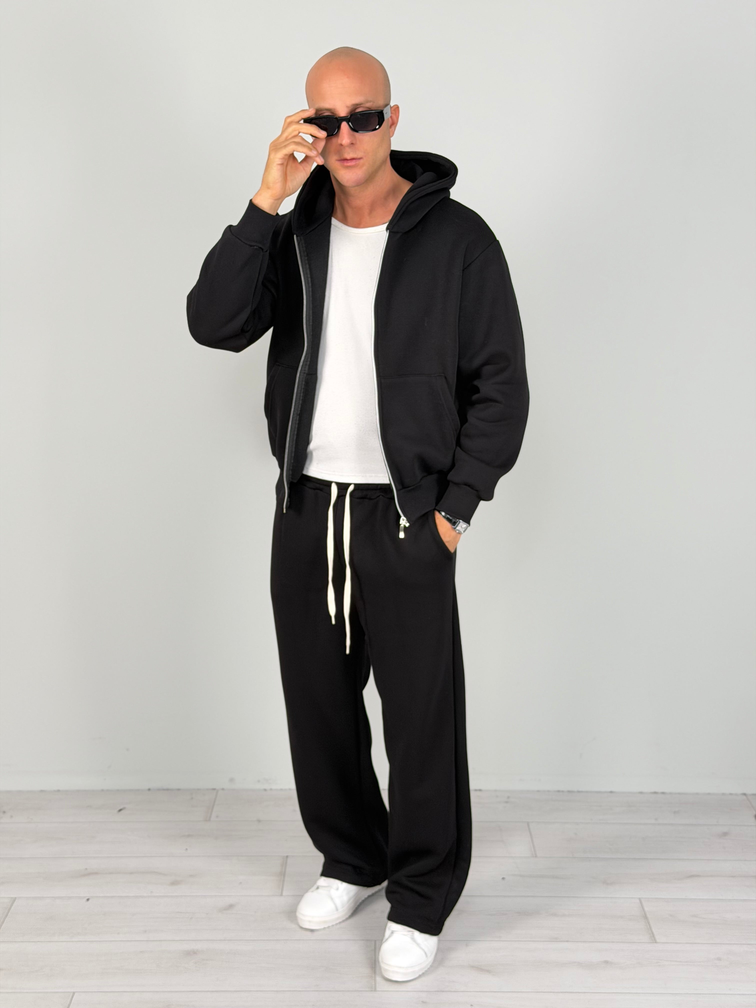TUTA ZIP BOXY FIT FELPATA