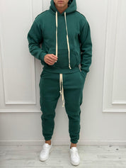 TUTA FELPATA RILIEVO - Colore bianco e rosa