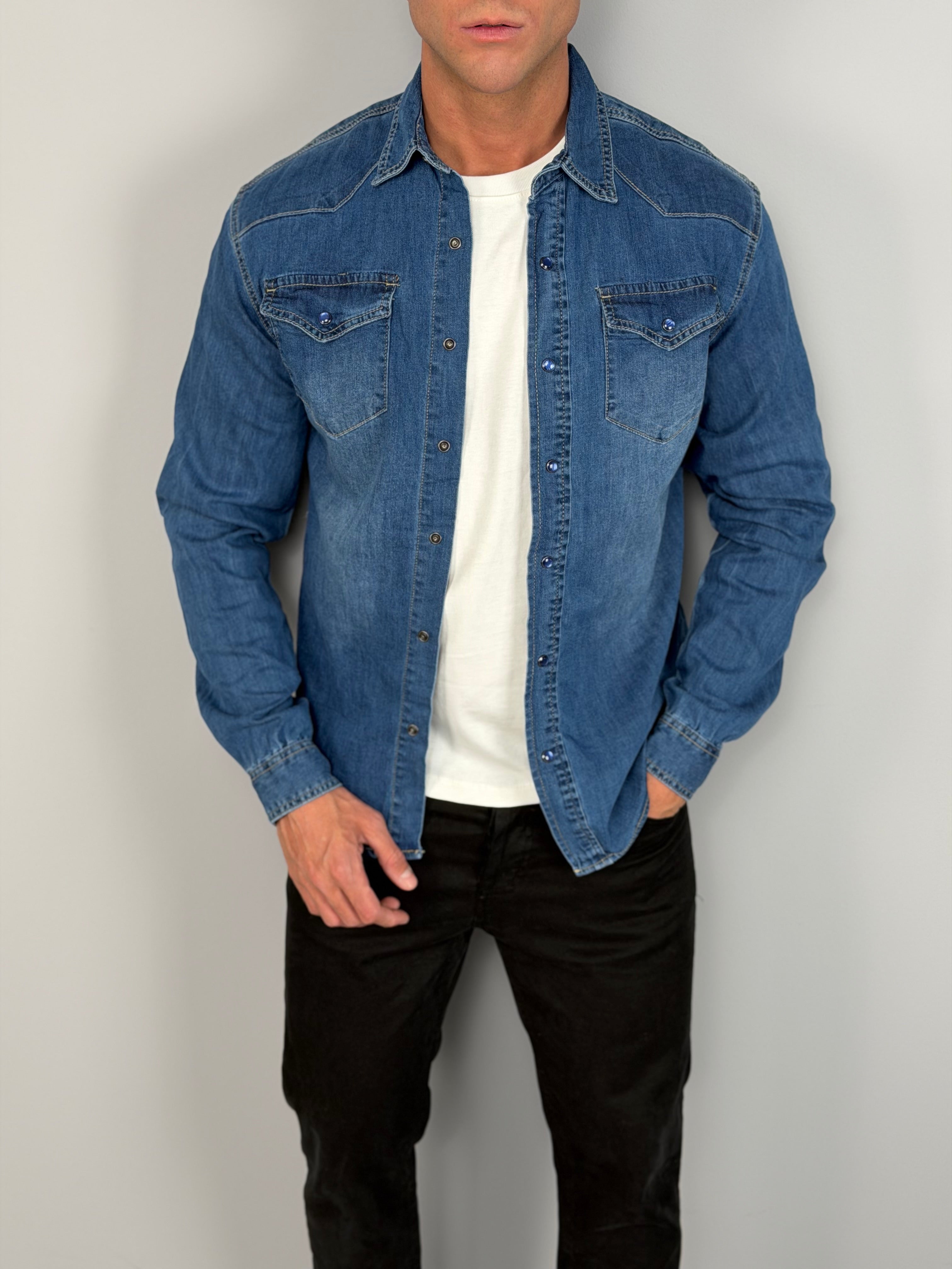 RIDGE JEANS SHIRT - remains XL