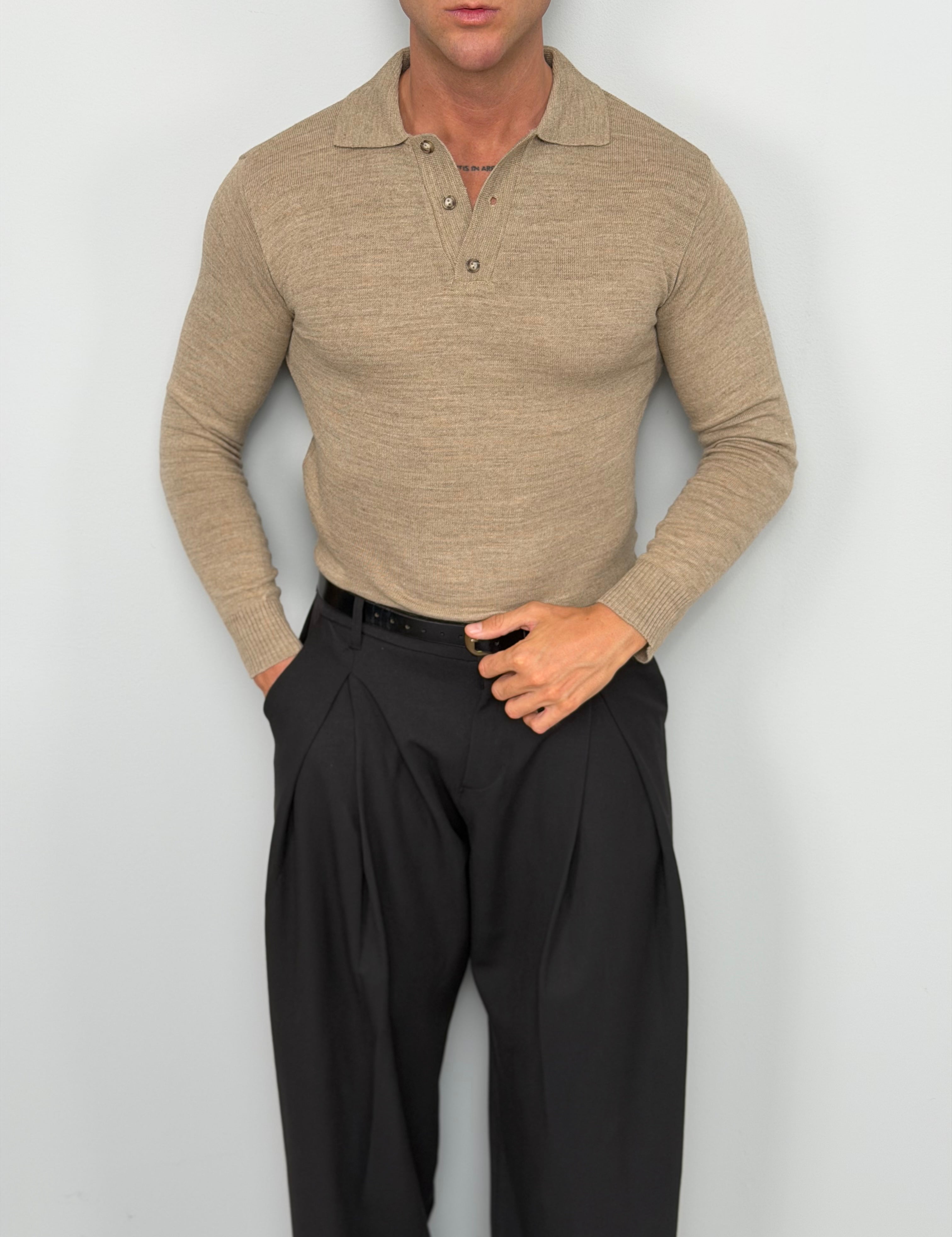 LONG-SLEEVE POLO SHIRT