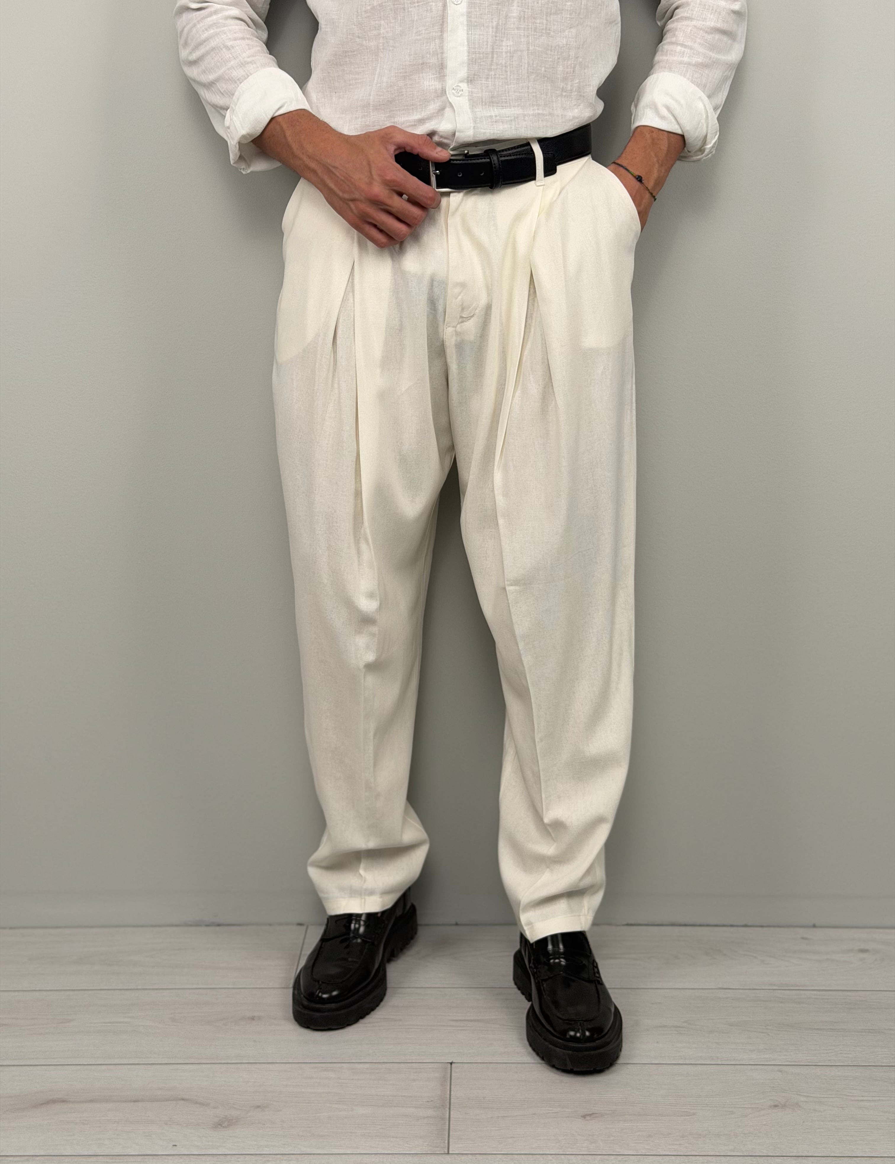 PANTALONE LINO GEEKOM AMPIO