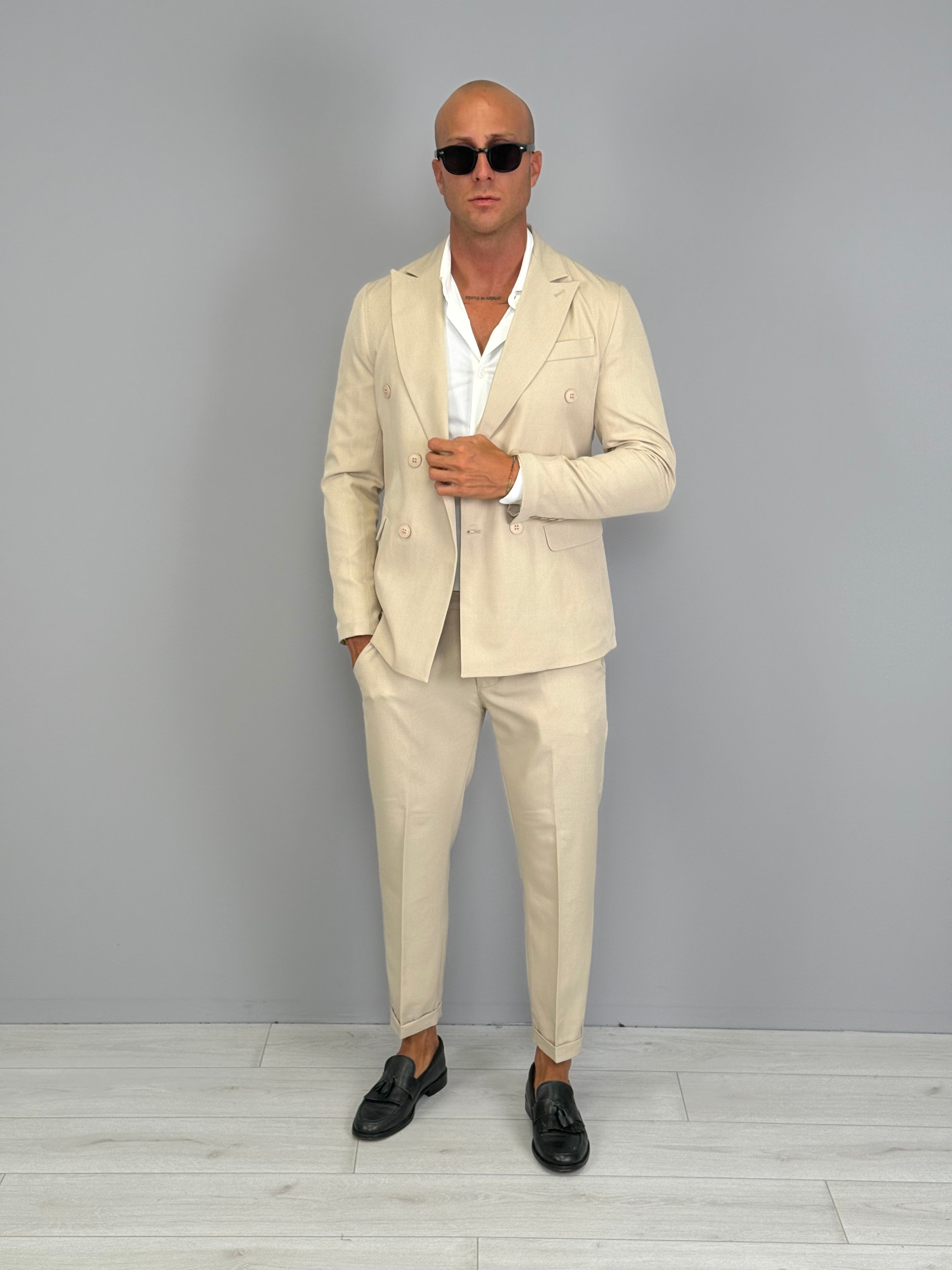 ABITO DOPPIOPETTO FIAMMATO