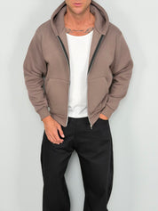 FELPA ZIP BOXY FIT FELPATA