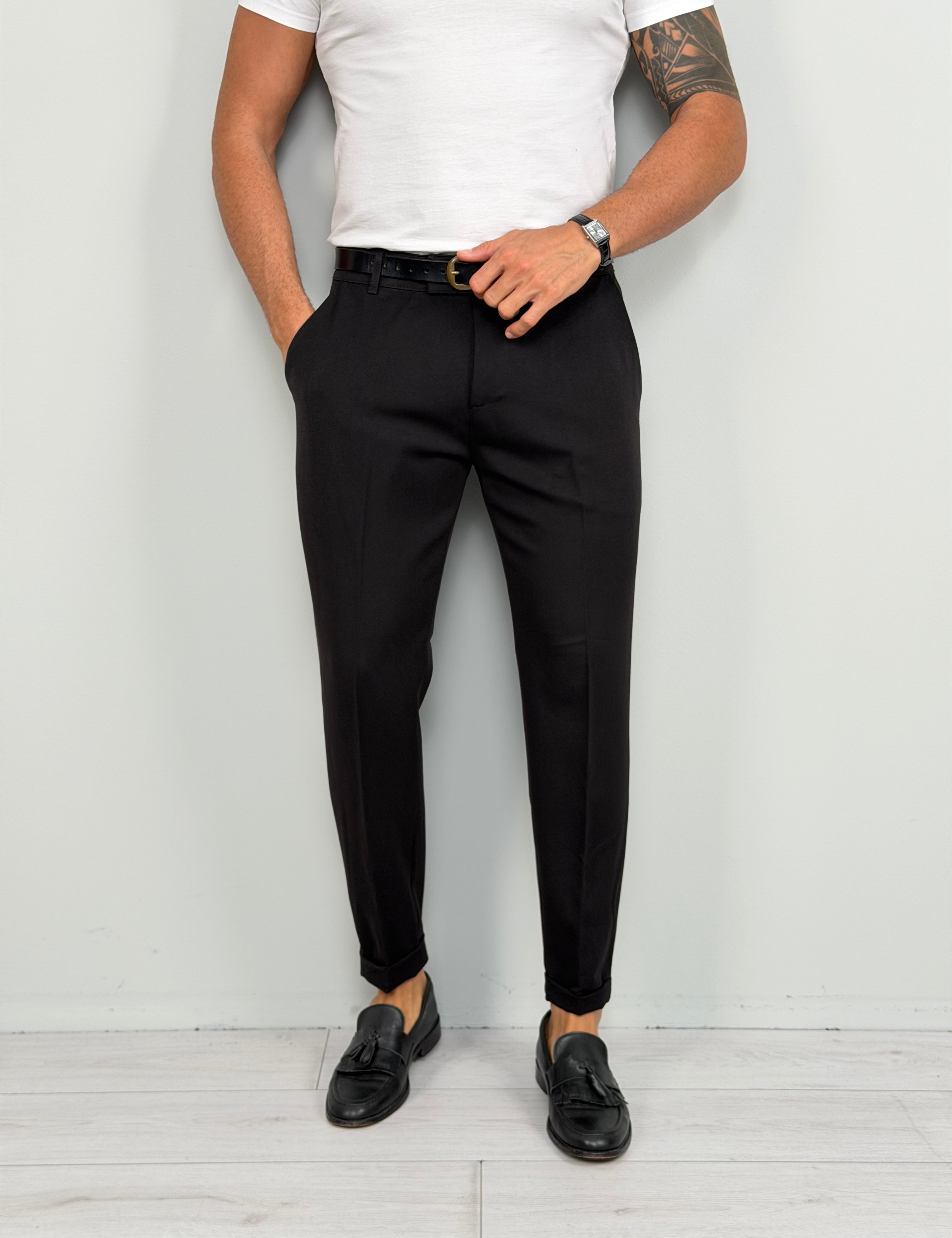 PANTALONE BUTTON MOD CAPRI - TASCHE DIETRO