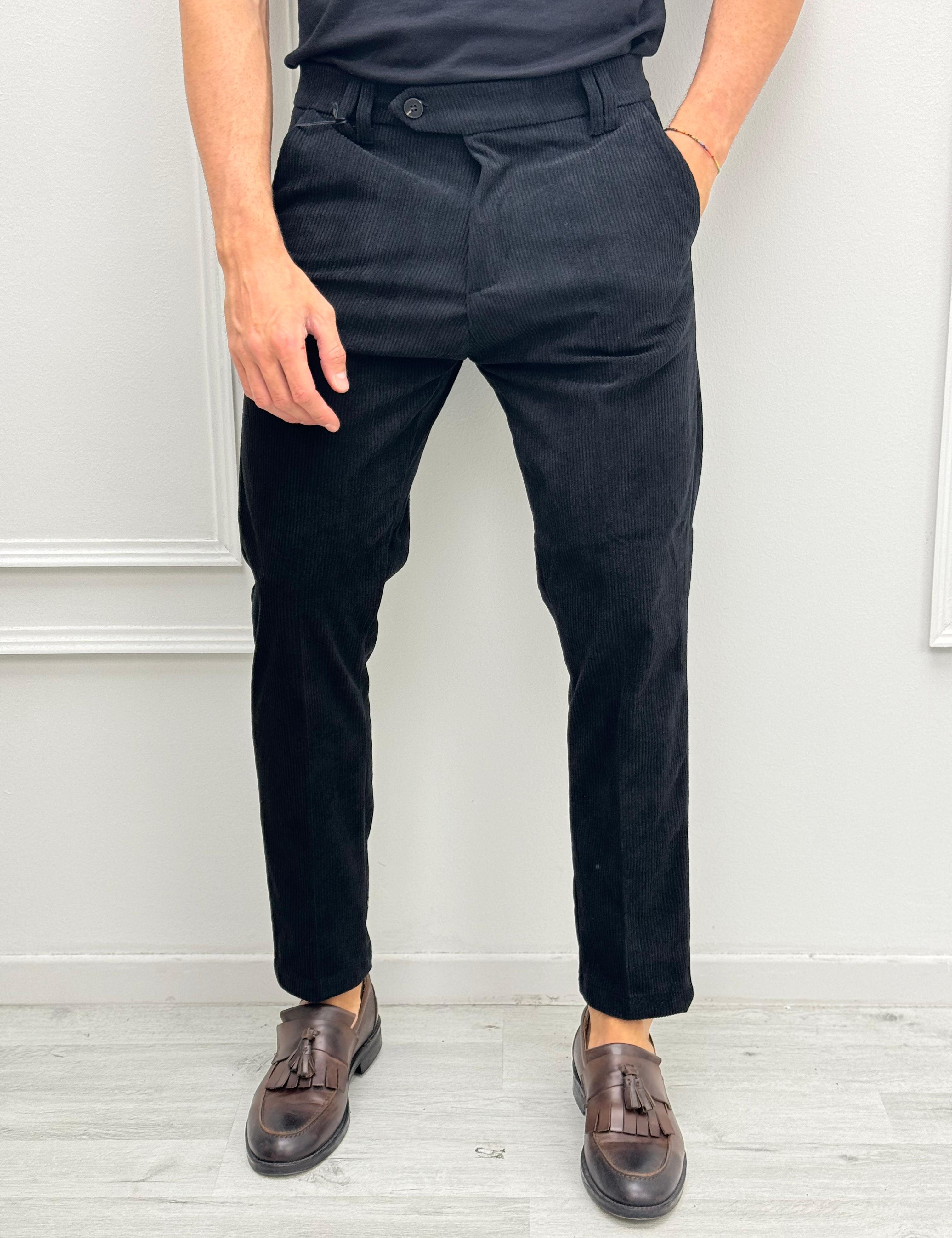 PANTALONE VELLUTO TASCHE DIETRO