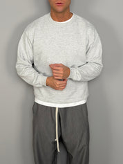 SWEAT-SHIRT COURT À GAZED 